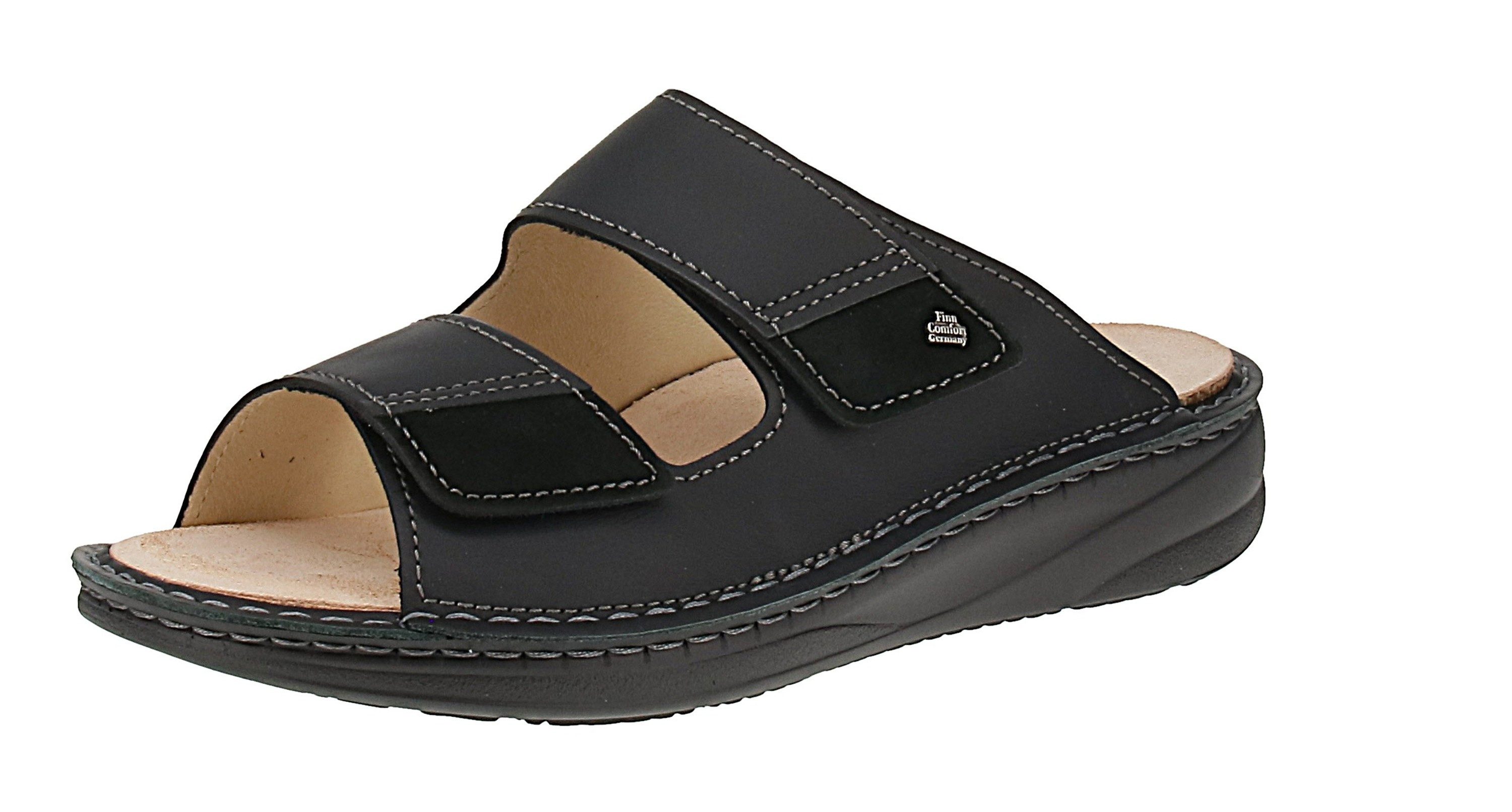 Finn Comfort 01700-902620 Psara - Herren Pantoletten - Black Pantolette