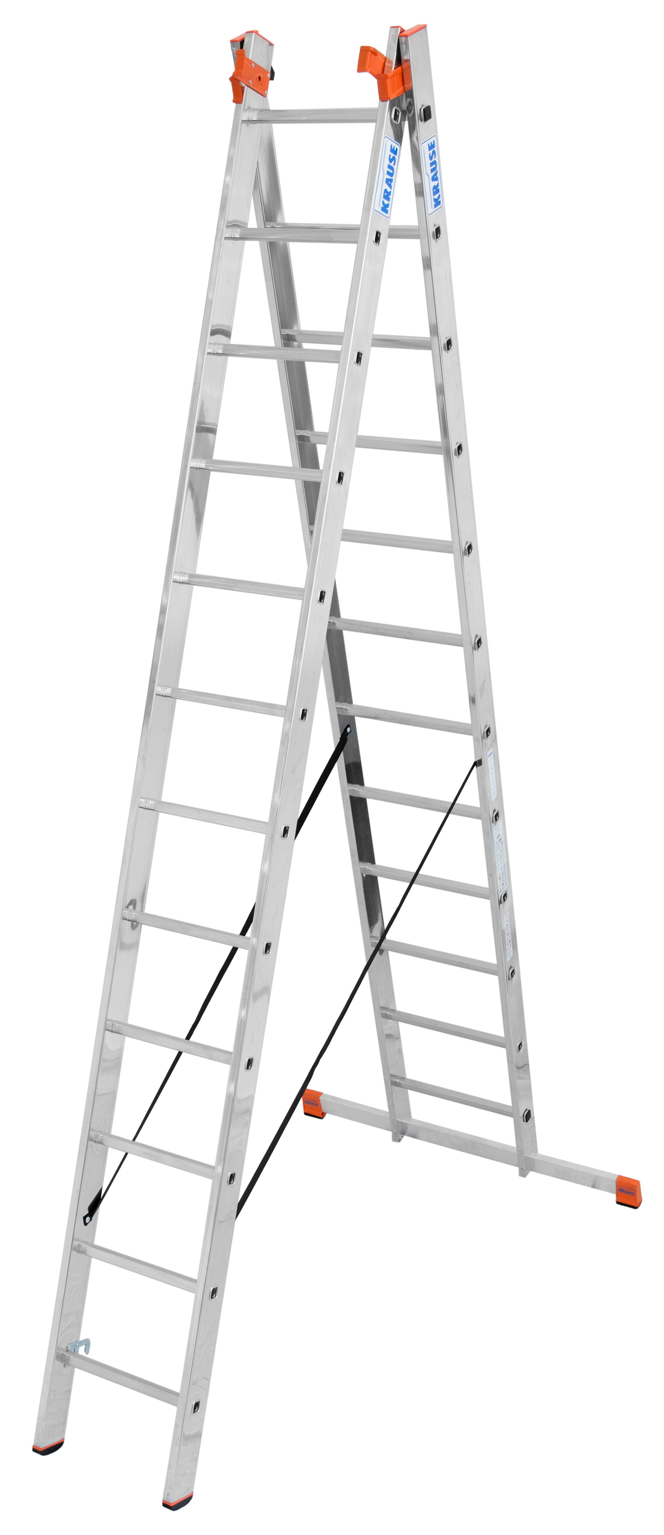 KRAUSE Vielzweckleiter Tribilo, mit Leiternspitzen, 3x12 Sprossen