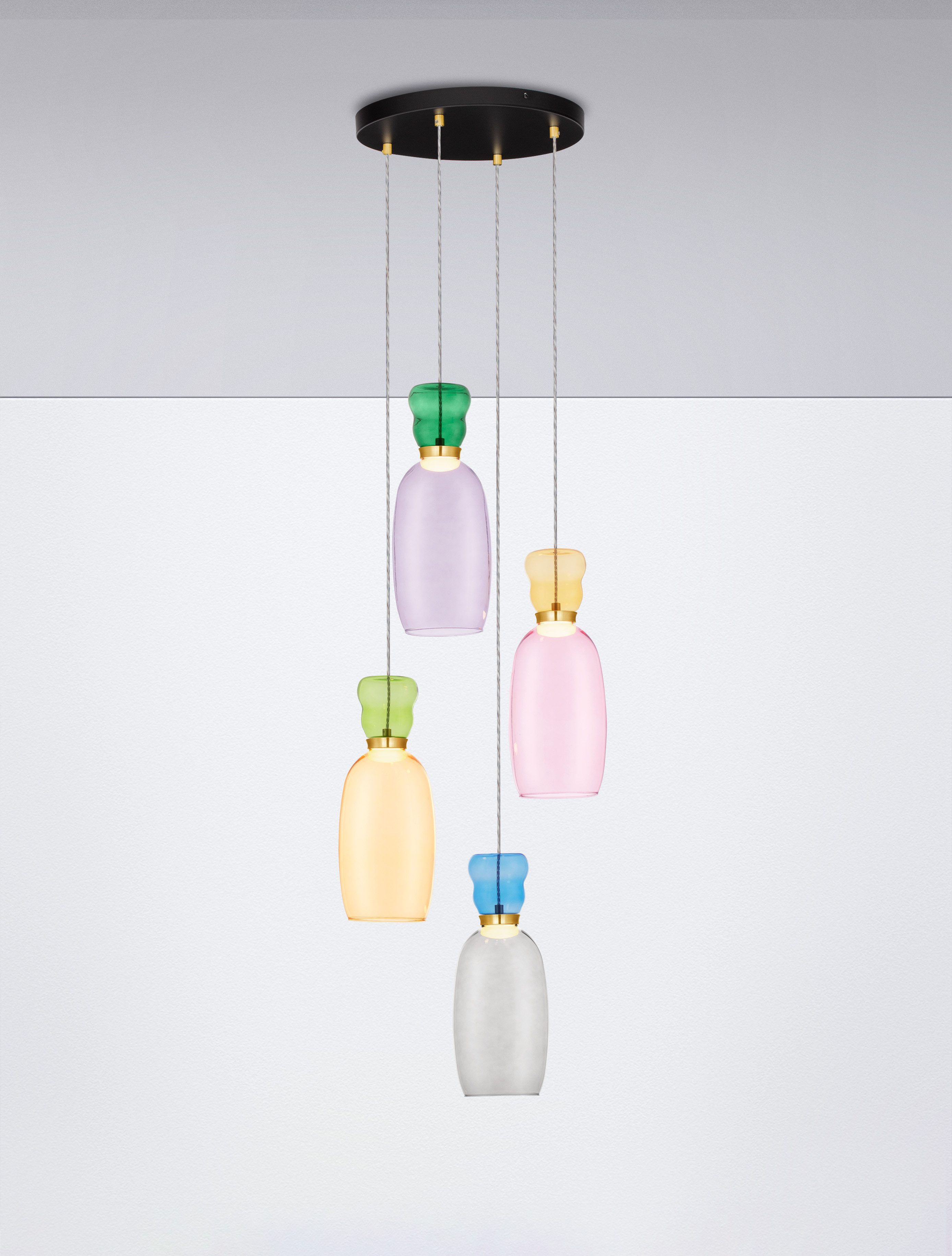Nova Luce Pendelleuchte PLUMA, LED fest integriert, Warmweiß