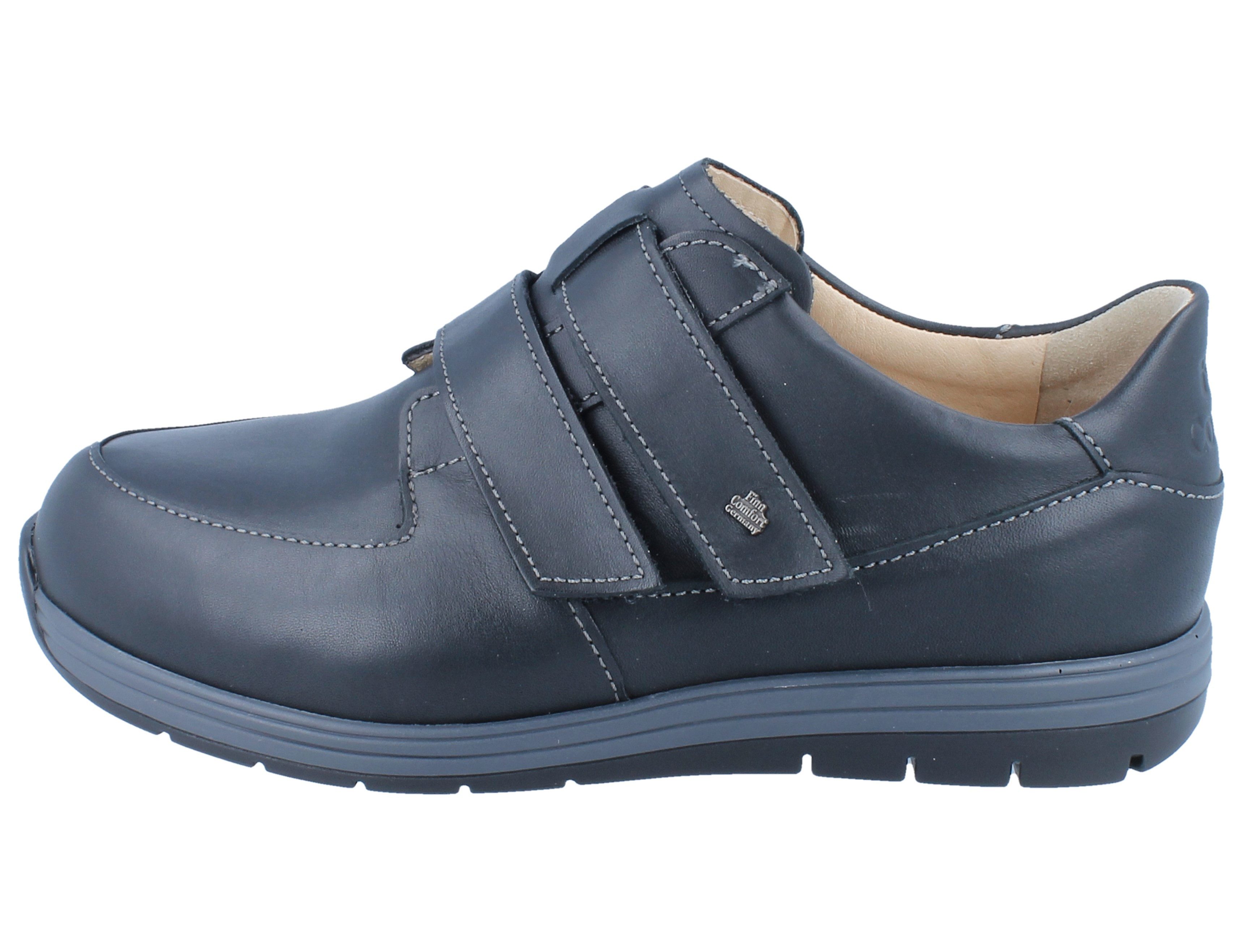 Finn Comfort FINN COMFORT Nasca Herren Kletthalbschuhe schwarz Glattleder - Größe: Schnürschuh Wechselfußbett