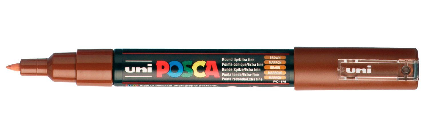 POSCA Marker Marker PC-1MC, Lichtecht, Wasserbasis, Geruchsneutral, Wasserverdünnbar Braun