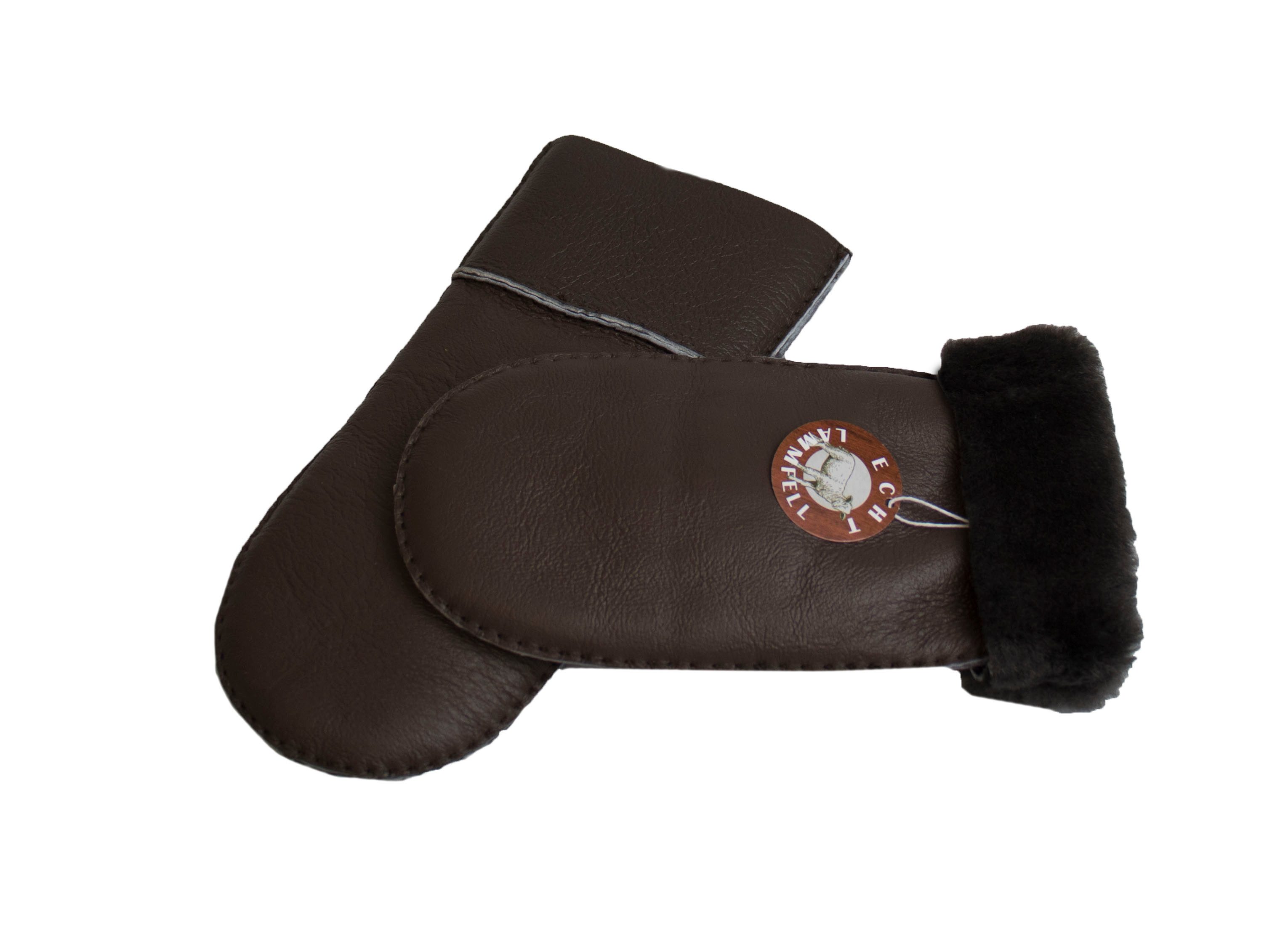 Reissner Lammfelle Lederhandschuhe Fäustlinge Faust Handschuhe Lammfell mit Nappaleder (1-St)
