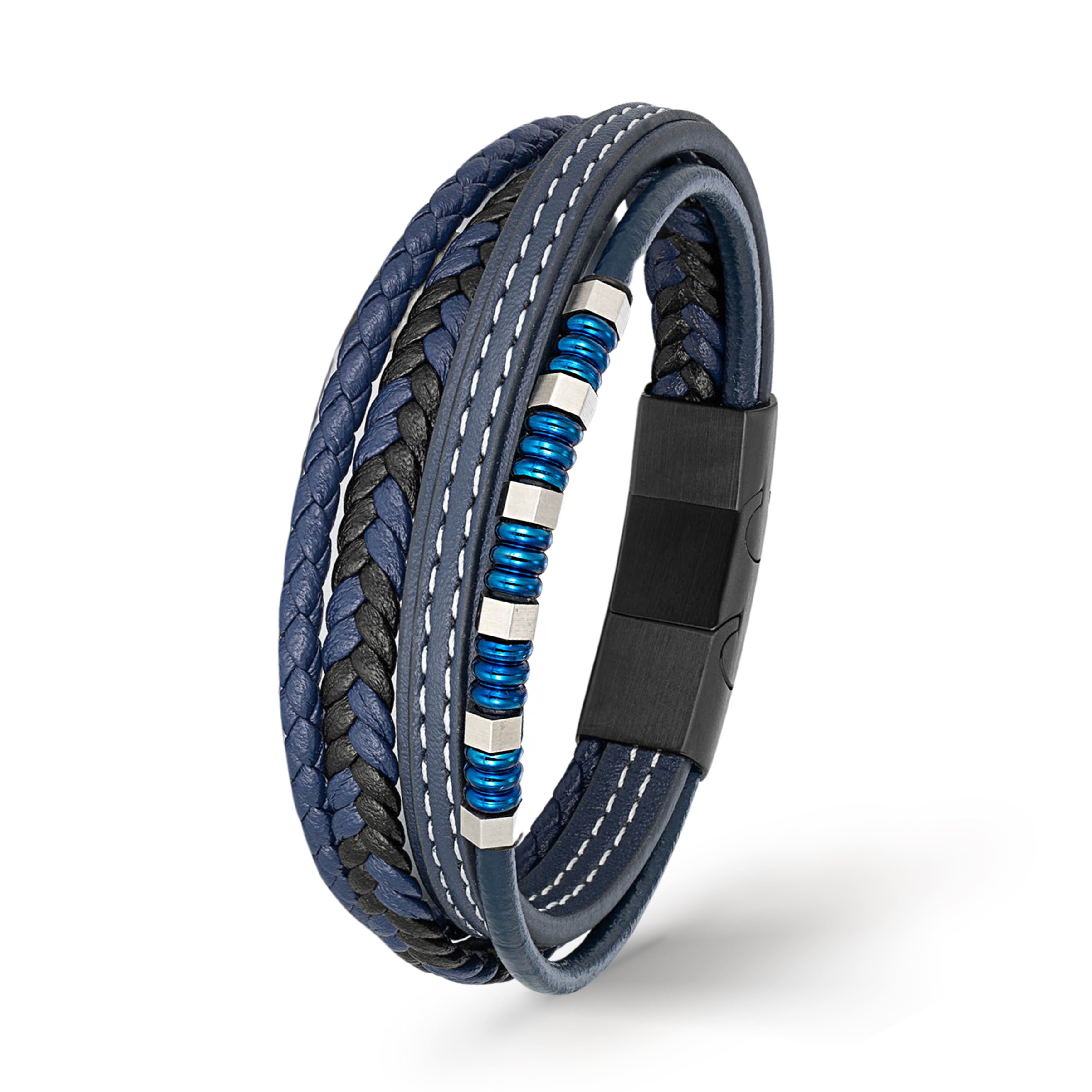 UNIQAL.de Lederarmband Lederarmband Herren "BRICS" geflochten brown black e günstig online kaufen