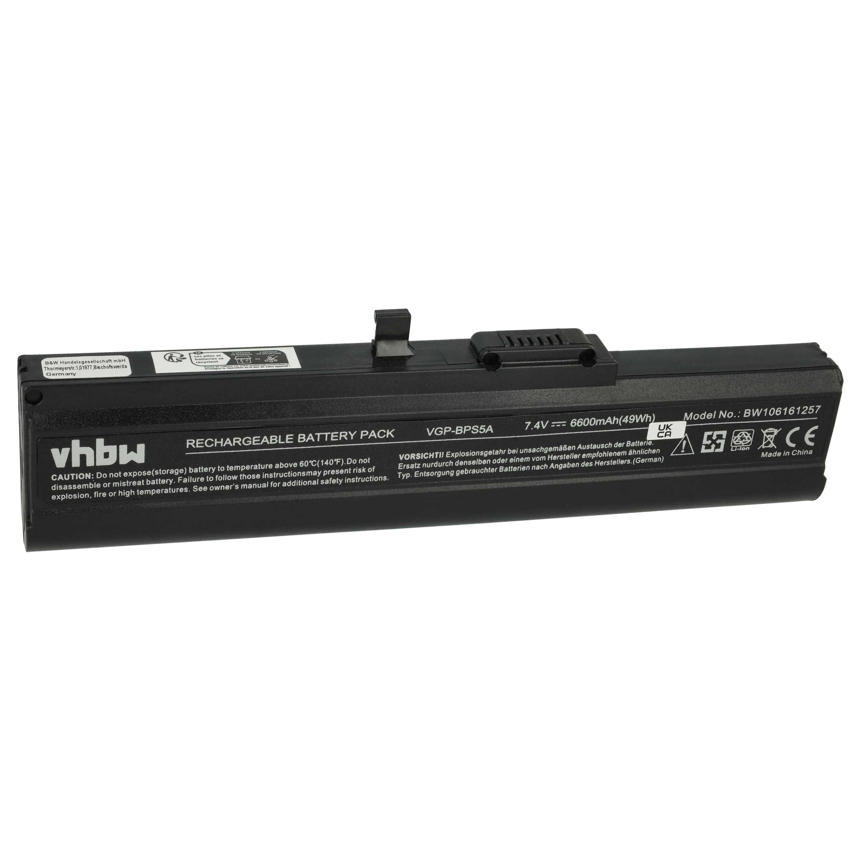 passend für Sony Vaio VGN-TX2HP/W, VGN-TX28CP/L, VGN-TX28CP, Laptop-Akku