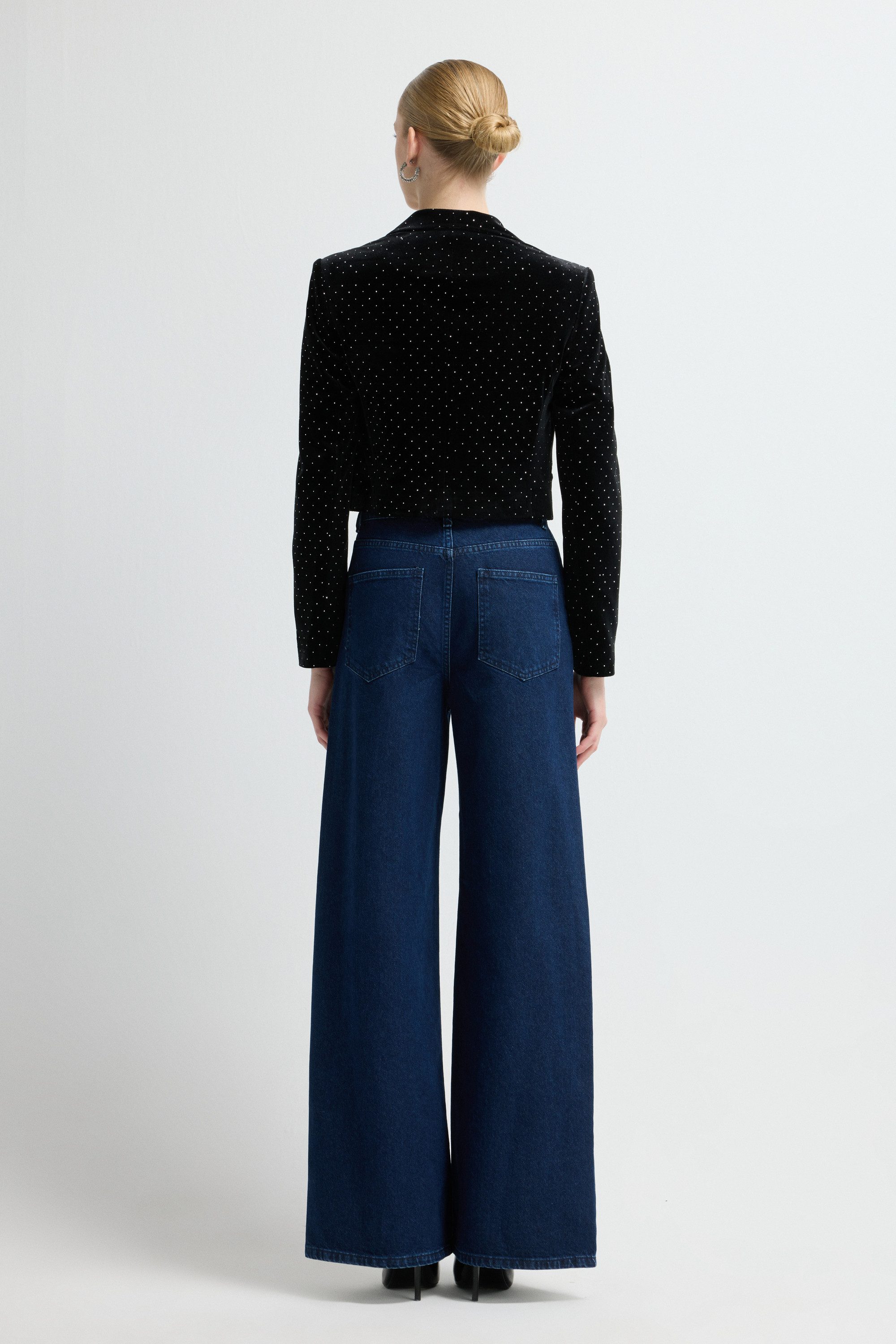 adL Bequeme Jeans Verzierte Jeanshose mit weitem Bein – Bild 3 von 5