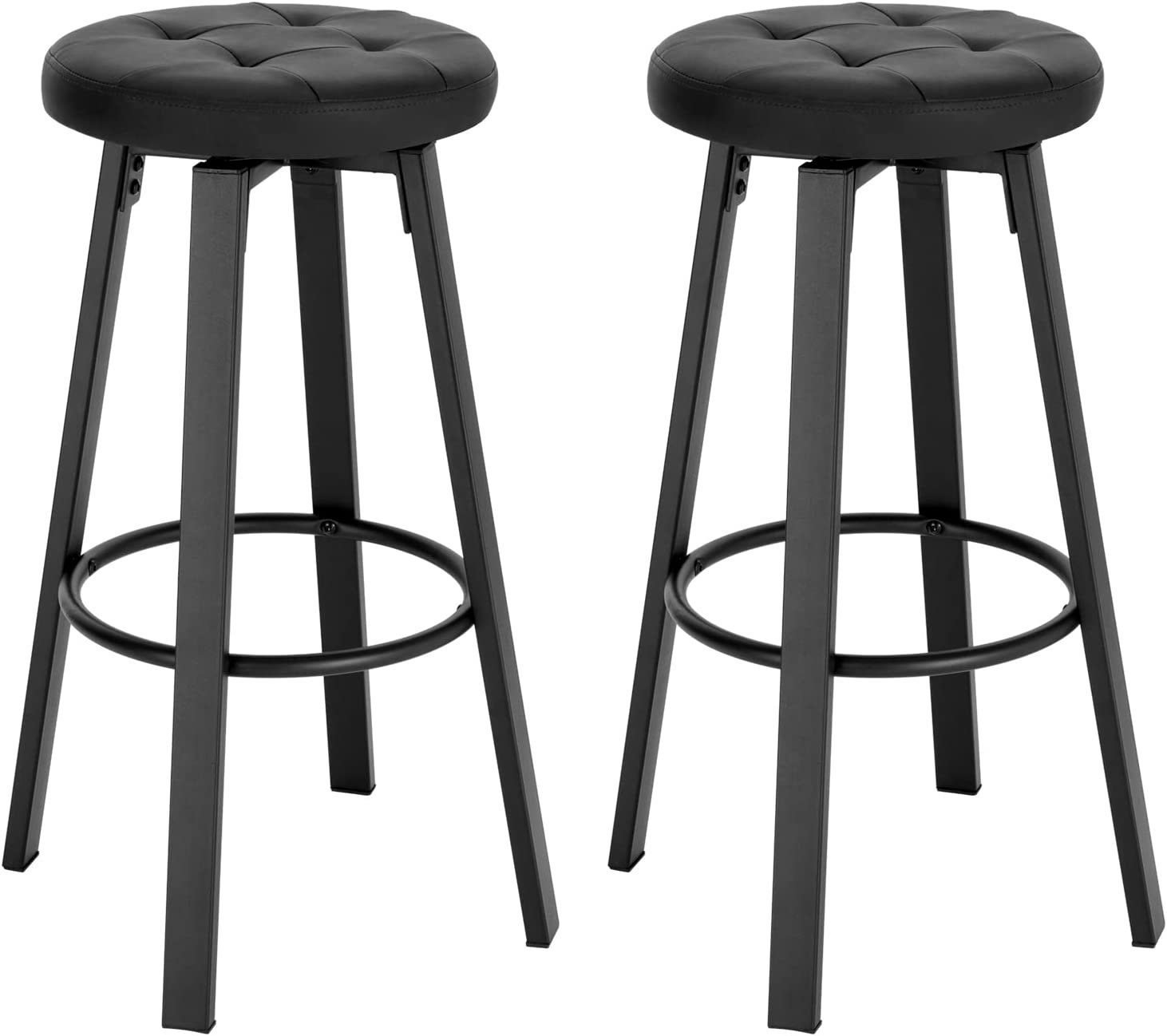 Woltu Barhocker (2 St), mit drehbarem Sitz Φ 35,5 cm, gepolsterer Hocker