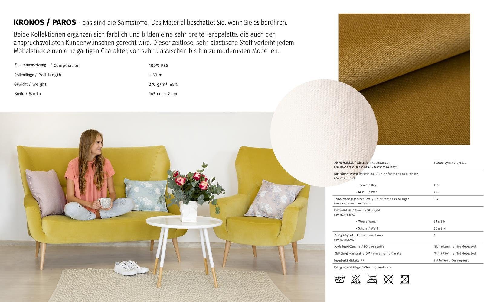 Beautysofa Sofa Belweder, skandinavisches Wohnzimmer, für Dreisitzer 22) im Sofa Polstercouch Grau aus (kronos 268 3-Sitzer cm breite, Stil Velourstoff