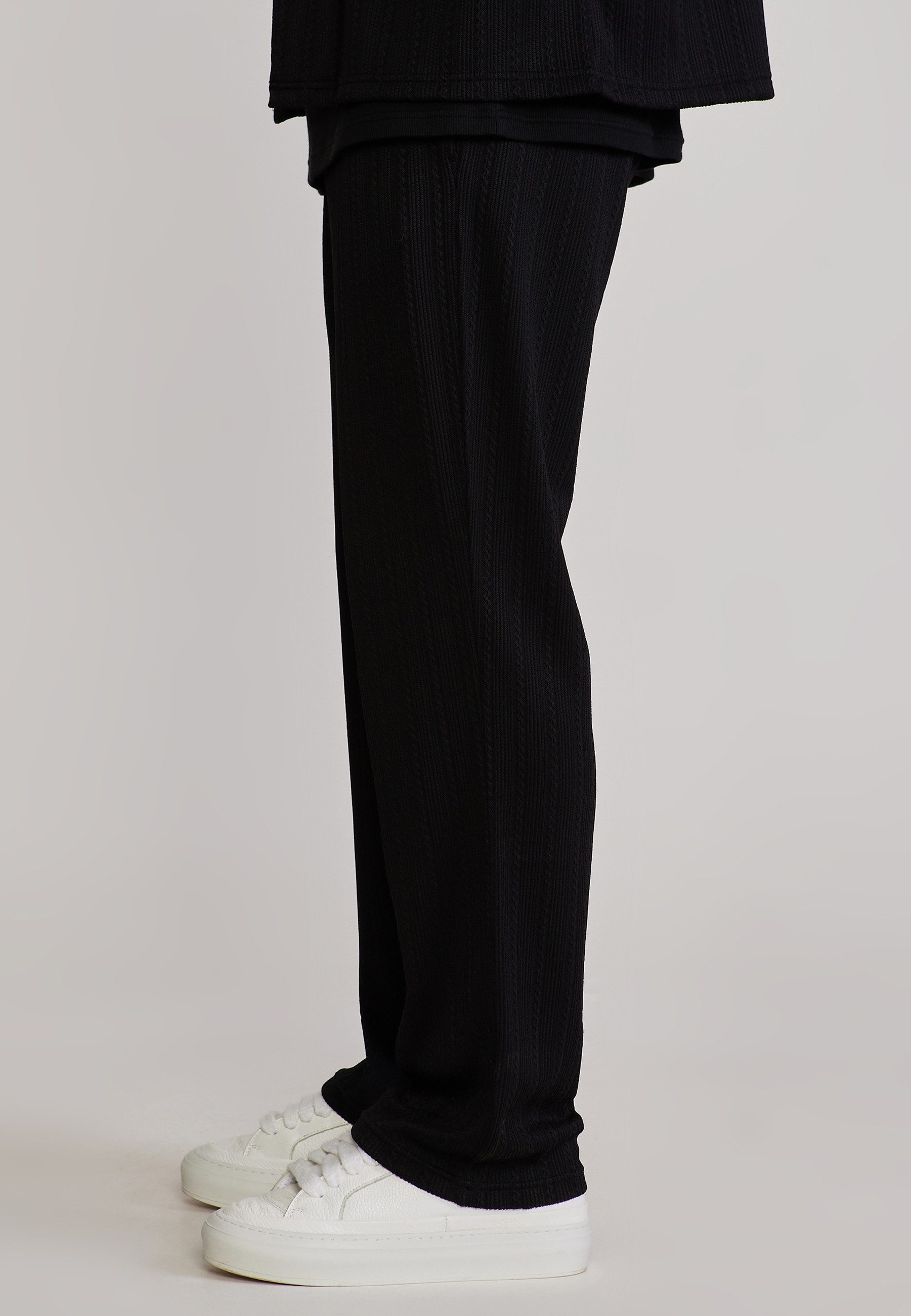 Siksilk Jogger Pants SikSilk Herren Schwarz Textured Track Pants
