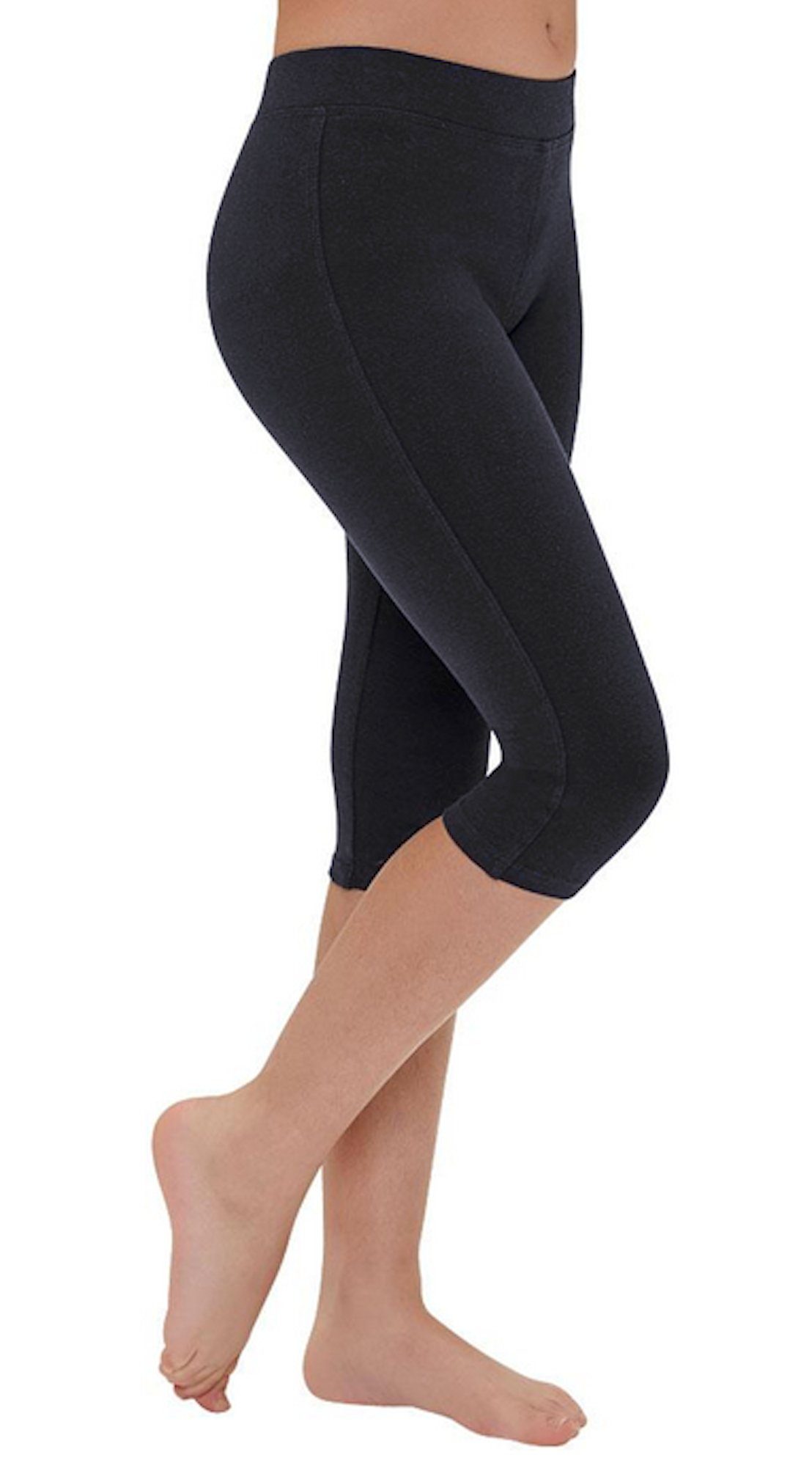 3/4-Leggings Ysabel Mora Capri Leggings overknee schwarz blau oder grau