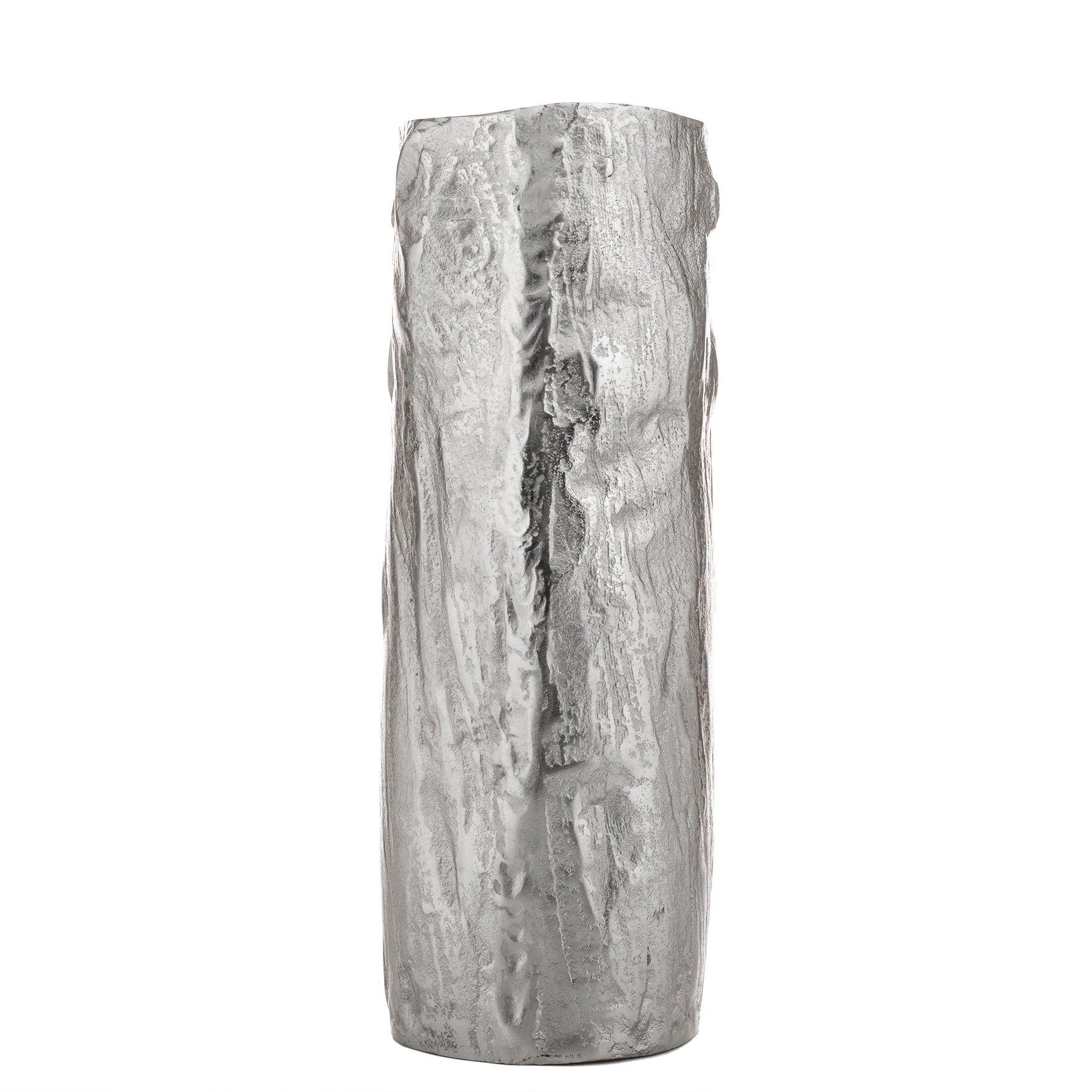 Georg Aluminium Farbe St), Oberflächenstruktur, metallische unebene Stiels aus Dekovase (1 silber