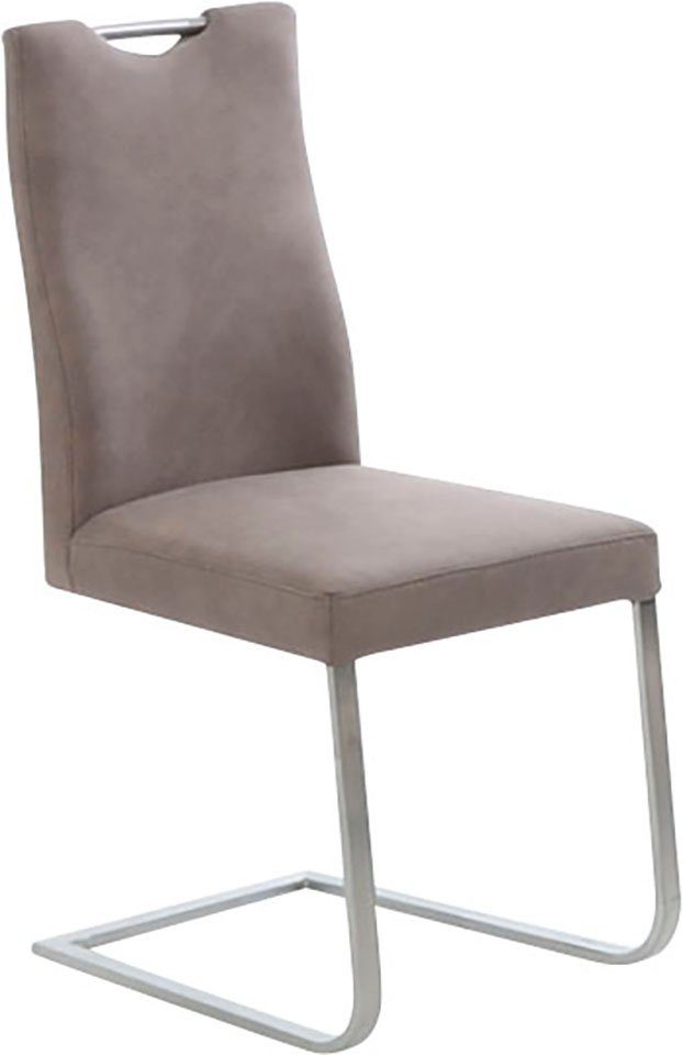 K+W Komfort & Wohnen Freischwinger 6194, mit praktischem Griff oben am Rücken, Gestell aus Edelstahl