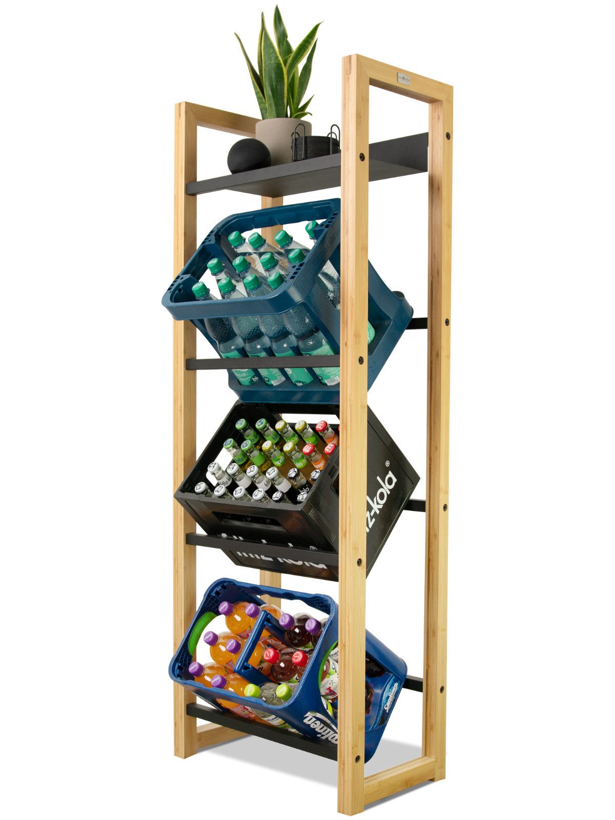 holz4home® Kastenständer Getränkekistenregal aus Bambus I günstig online kaufen