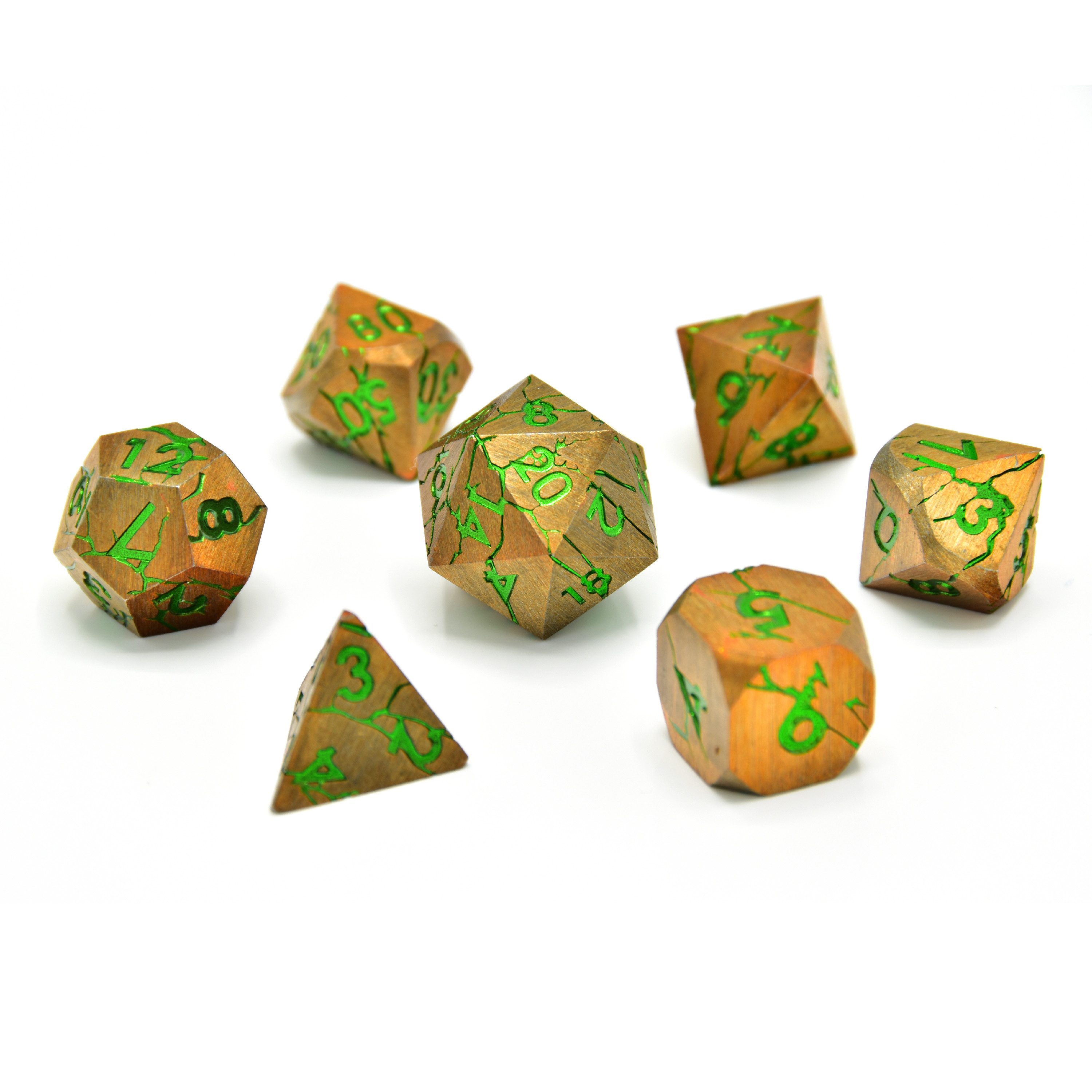 GlassStaff Spiel Glassstaff Gorgon Gaze Metal RPG Würfel Set CritStones Dice