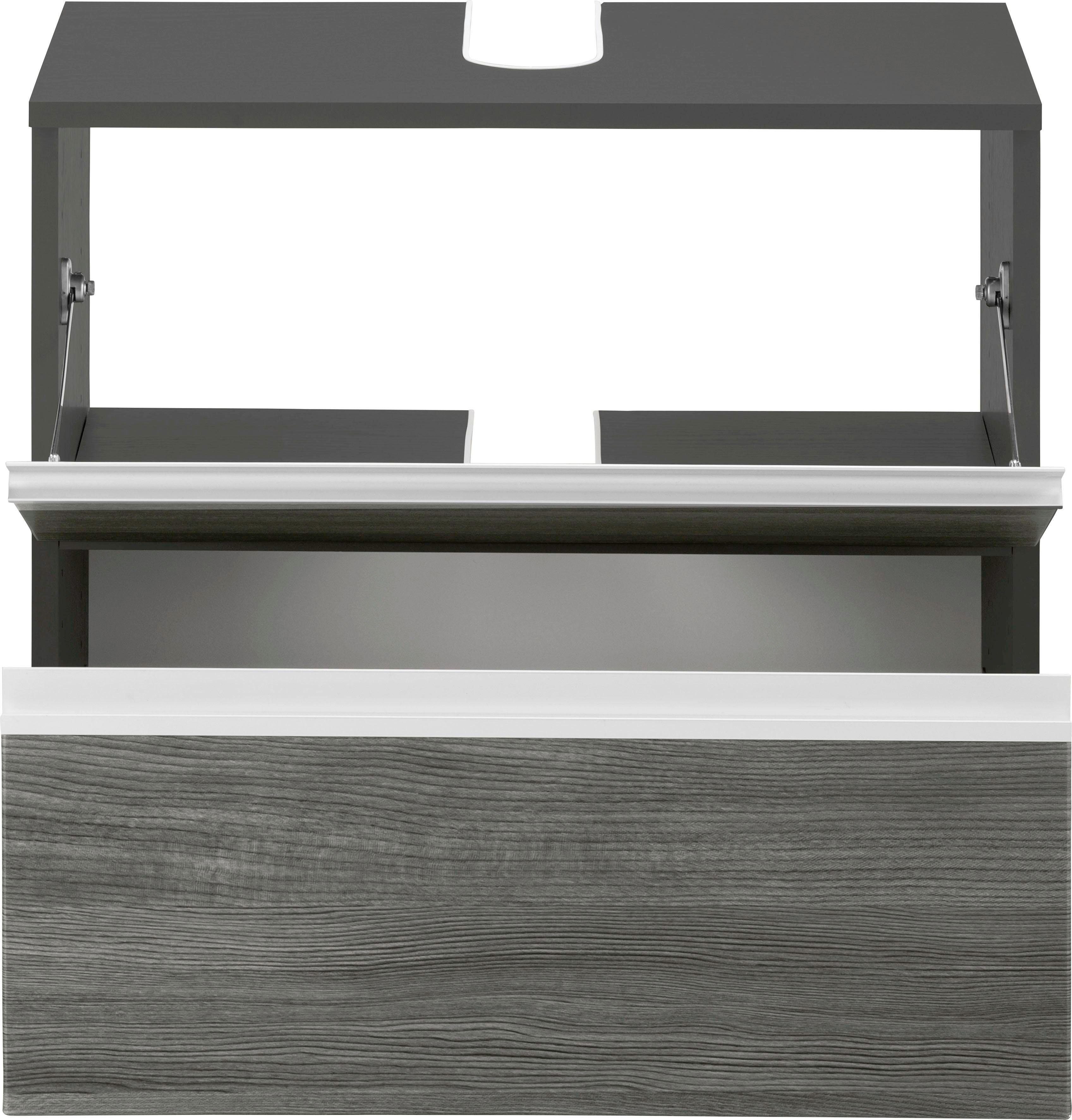 welltime Waschbeckenunterschrank Ohio Rückwand mit Aussparung