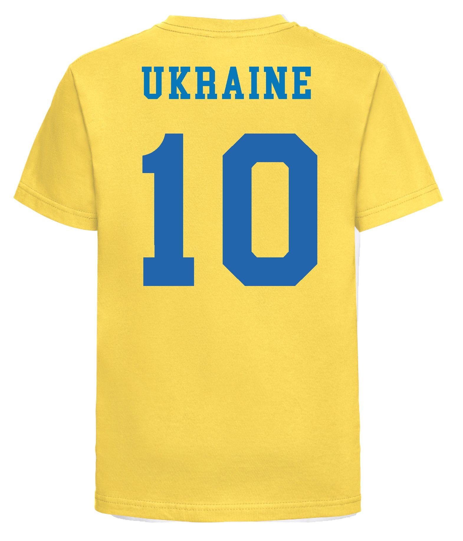 trendigem Kinder Print-Shirt Youth Print Designz mit Look Trikot T-Shirt im Fußball Ukraine