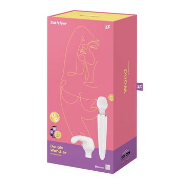 Satisfyer Klitoris-Stimulator Satisfyer Double Wand-er Connect App, XXL Massager - wasserdicht