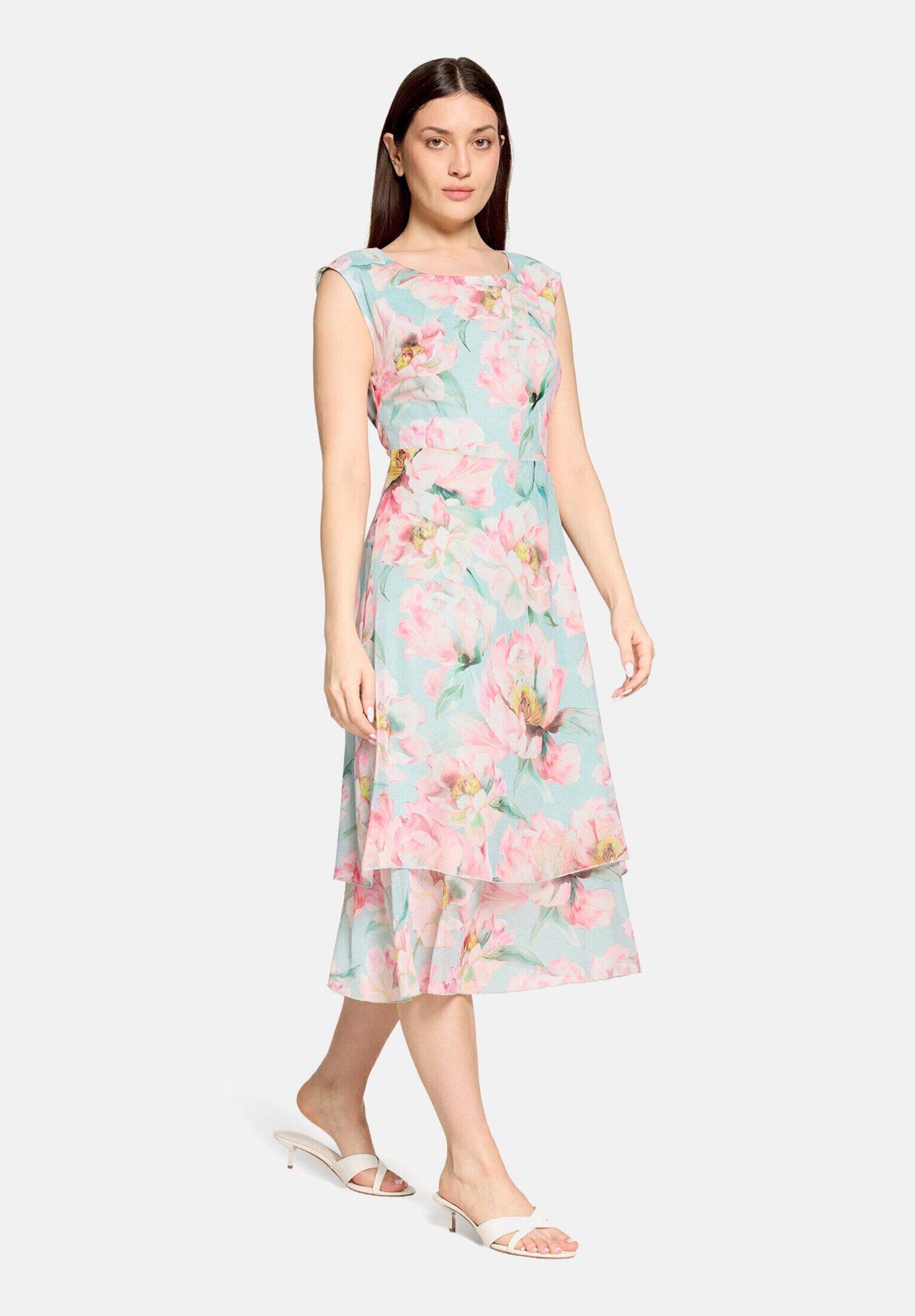 Betty Barclay Chiffonkleid Damen mit Bindegürtel