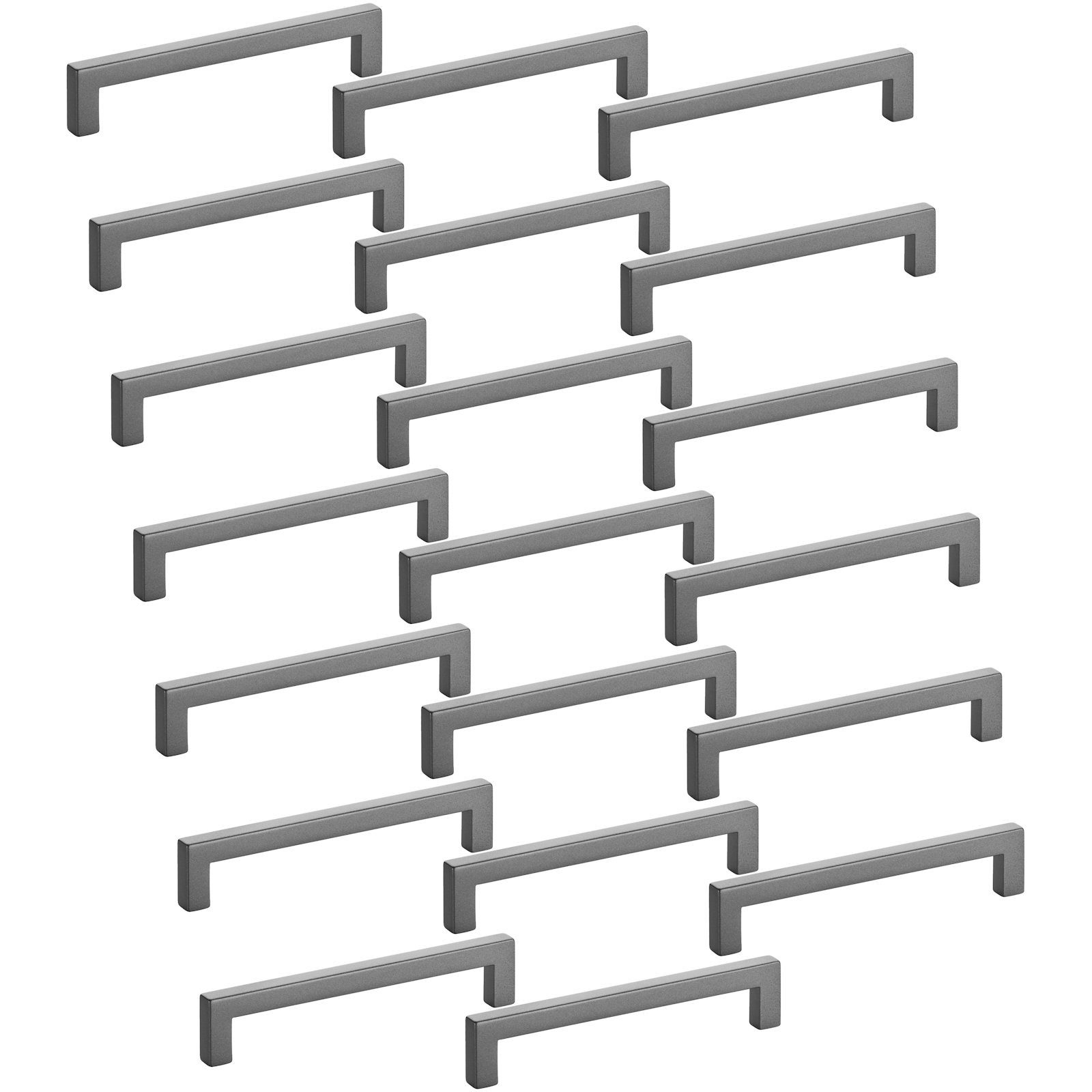 SO-TECH® Möbelgriff Bügelgriff SquareLine, Titanoptik, Lochabstand 128 mm (20-St), 20 Stück inkl. Schrauben