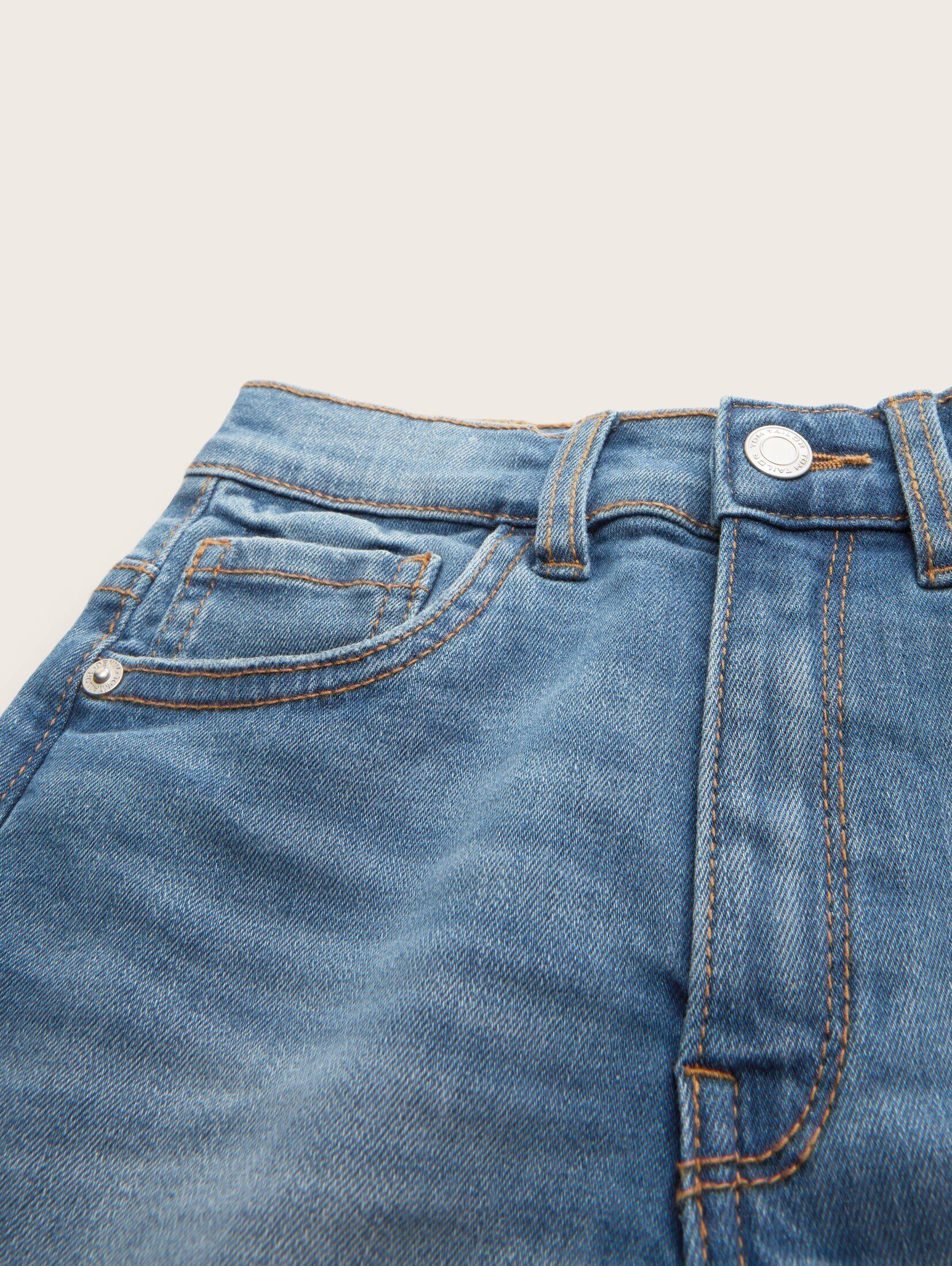 Jeansshorts mit TAILOR Jeansshorts leichter Waschung TOM