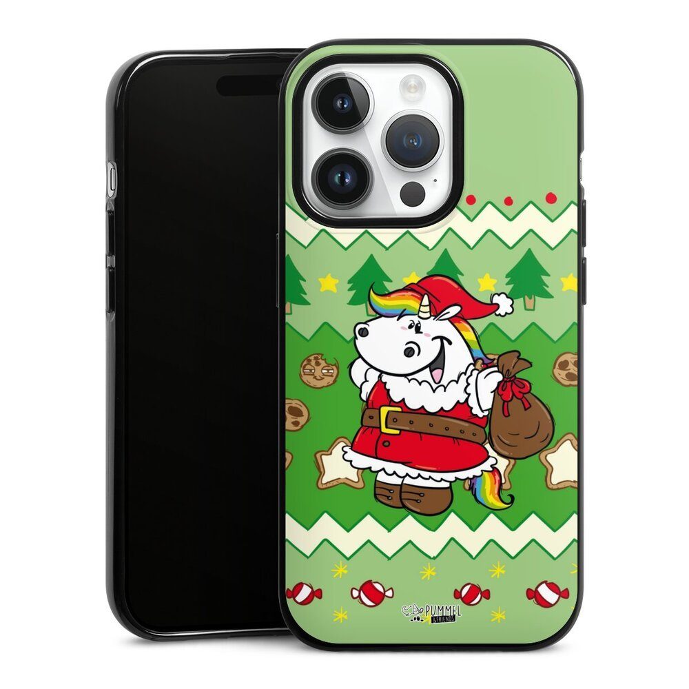 DeinDesign Handyhülle Ugly Christmas Pummeleinhorn Grün, Apple iPhone 14 Pro Silikon Hülle Bumper Case Handy Schutzhülle