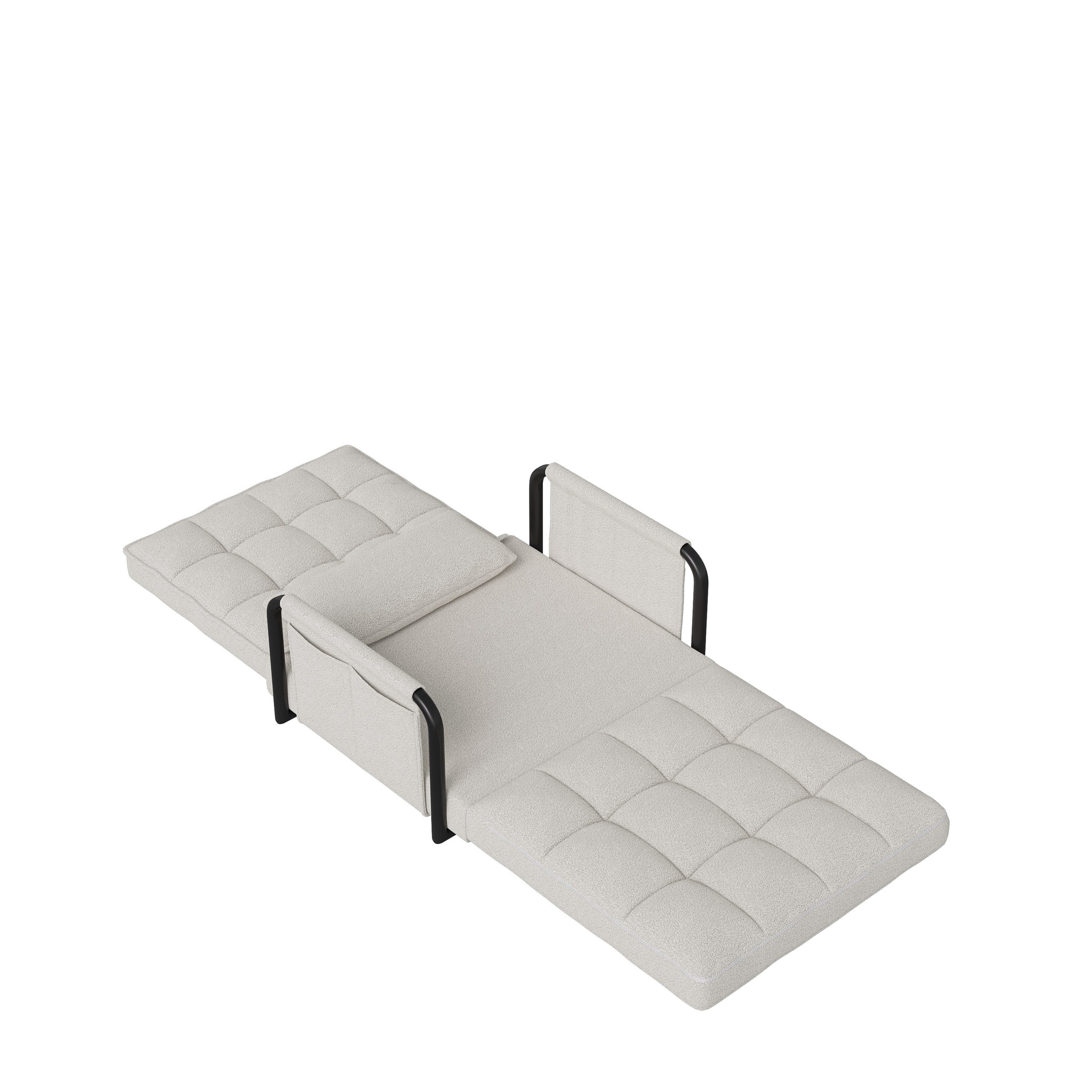 Furnishings Home Schlafsofa Loungesessel Schlafsessel 2 in 1, inkl. Kissen, Sehr gut geeignet für Schlafzimmer und Wohnzimmer 1 Teile, mit Bettfunktion, Sofabett, 82x180 cm, Samt