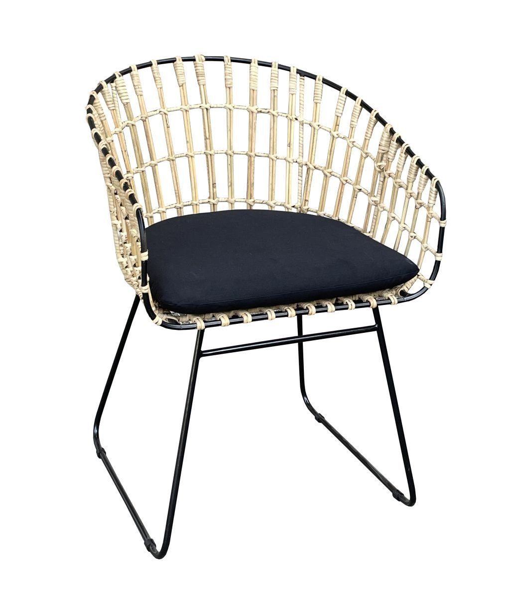 WOLF MÖBEL Esszimmerstuhl AMARA, Rattan Sessel inkl. Kissen