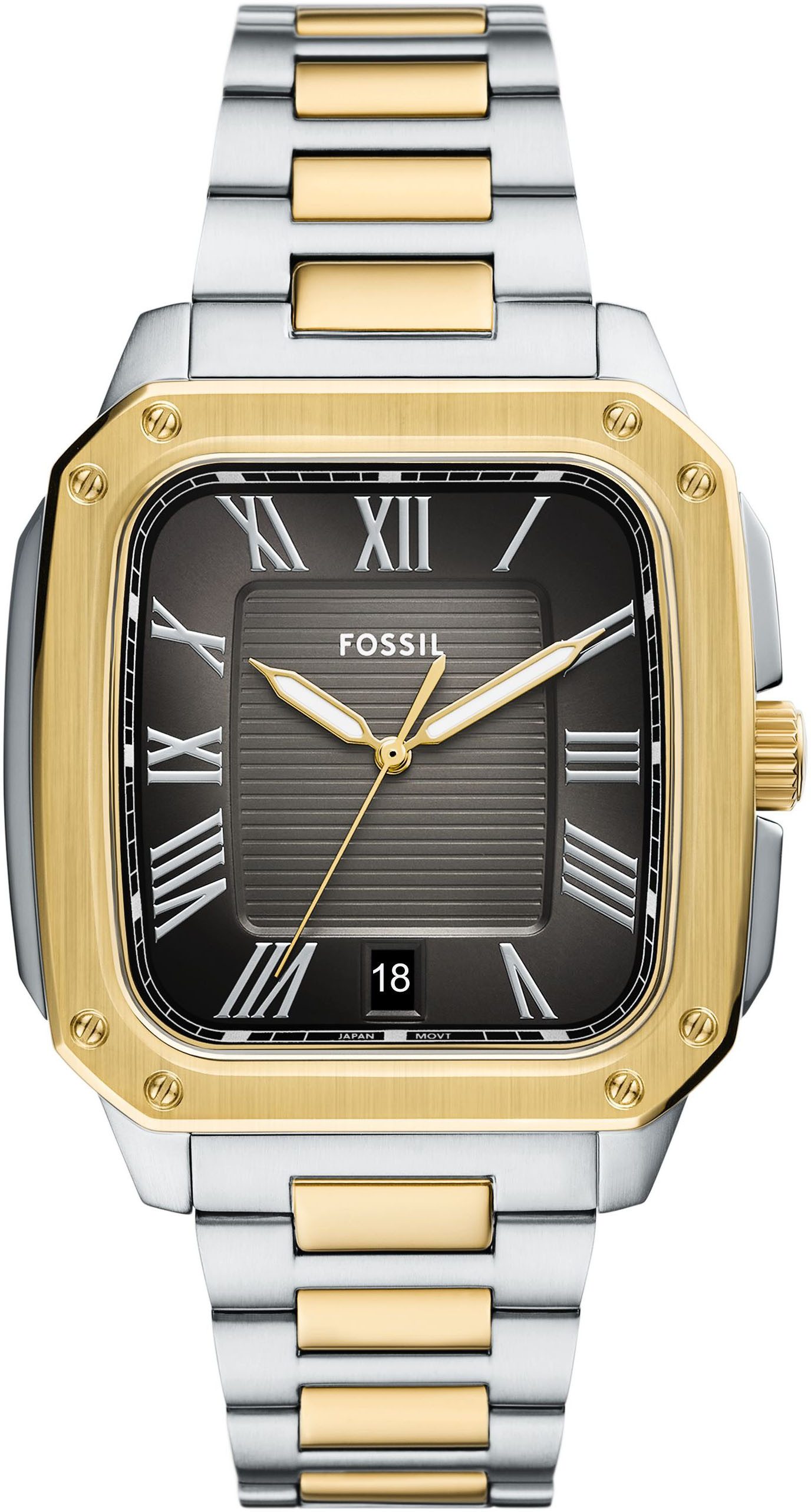 Fossil Quarzuhr CROSBY FS6123, Armbanduhr, Herrenuhr, Edelstahlarmband, ana günstig online kaufen