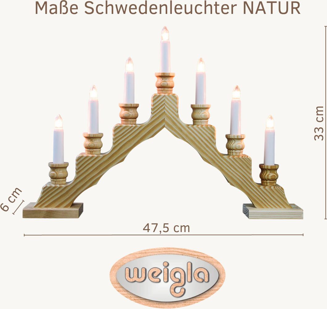 Weigla LED Lichterbogen Schwede, Made in Germany (1-tlg), 7-flammig