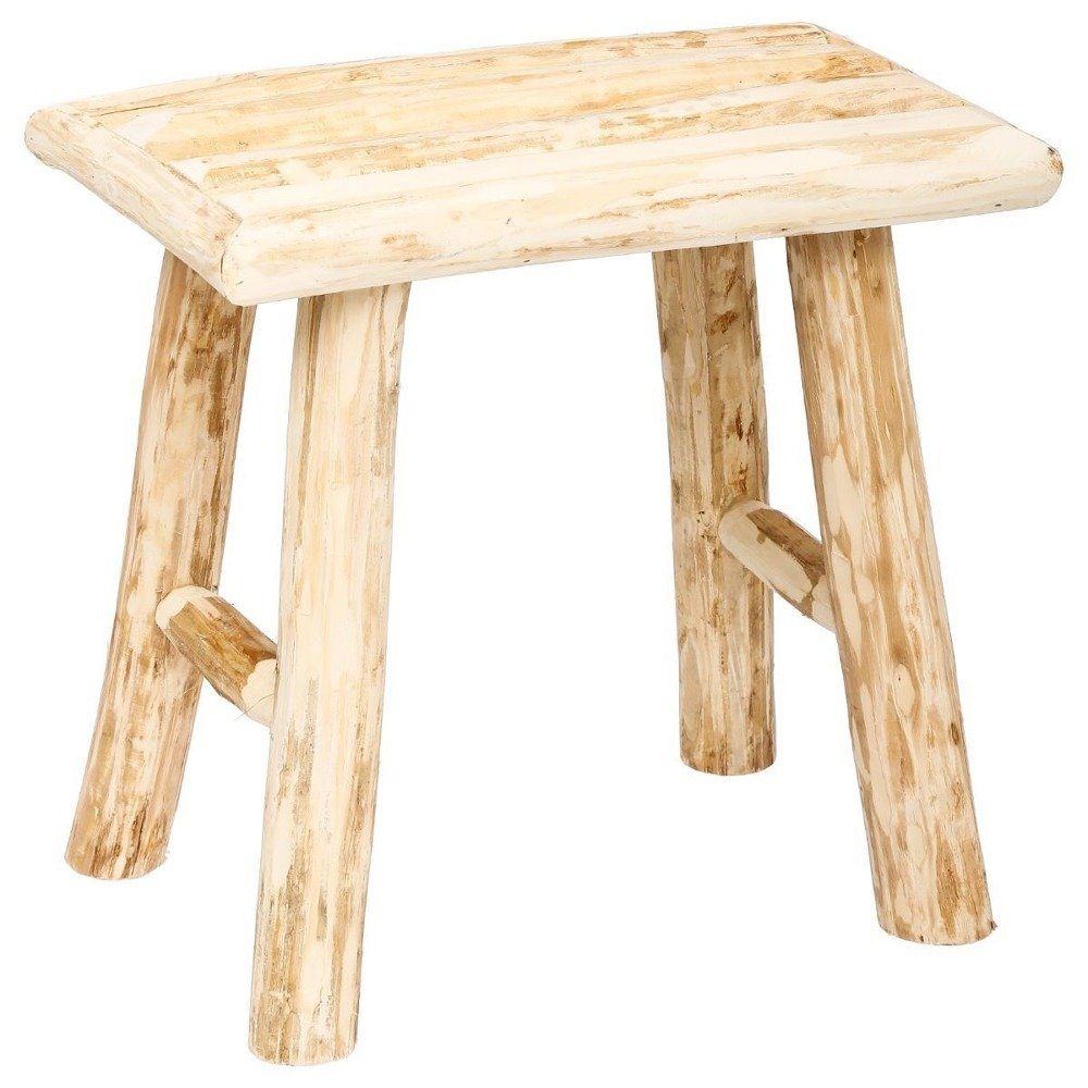 Atmosphera Créateur d'intérieur Sitzhocker Holzhocker - rechteckiger Hocker, Schemel, 34 x 24 x 32 cm (1 Stk., Sitzhocker), funktional
