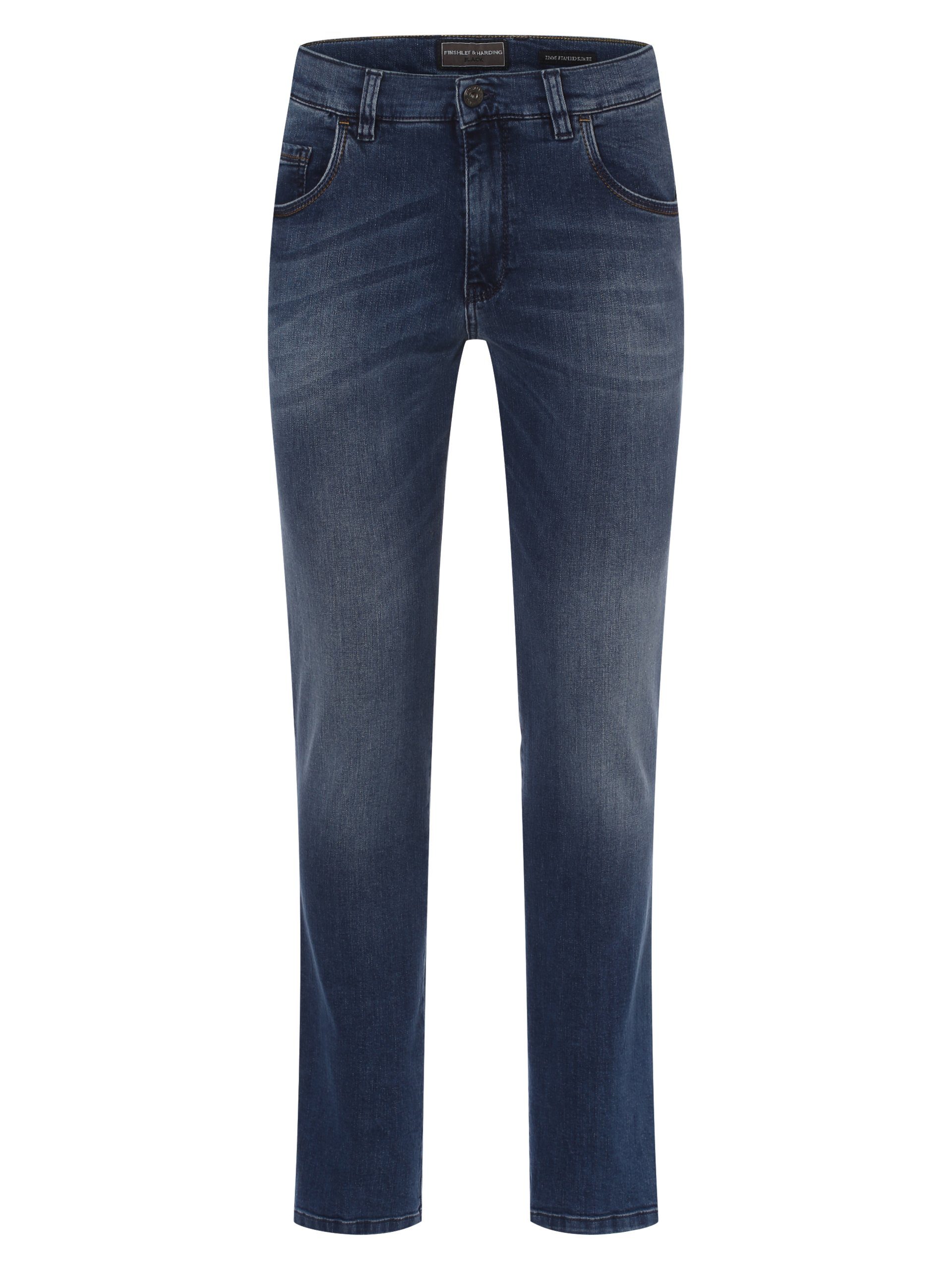 Finshley & Harding Tapered-fit-Jeans dark Timmy stone