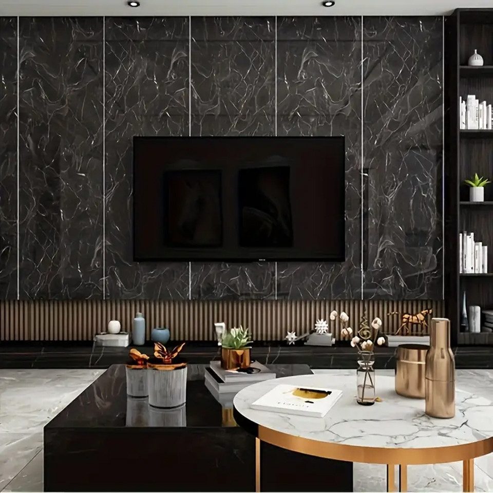 Coonoor Fliesenaufkleber Fliesenaufkleber 40x300 cm, Marmor Muster, selbstklebende Küchenfkleber