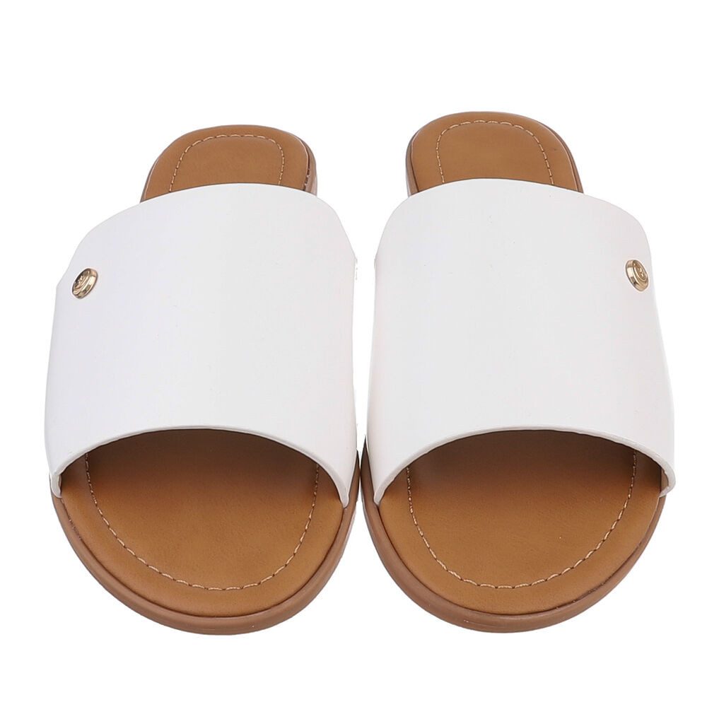 Ital-Design Moderne Sandalen für Damen – Eleganz und Komfort Pantolette (89319217) Blockabsatz Pantoletten in Weiß