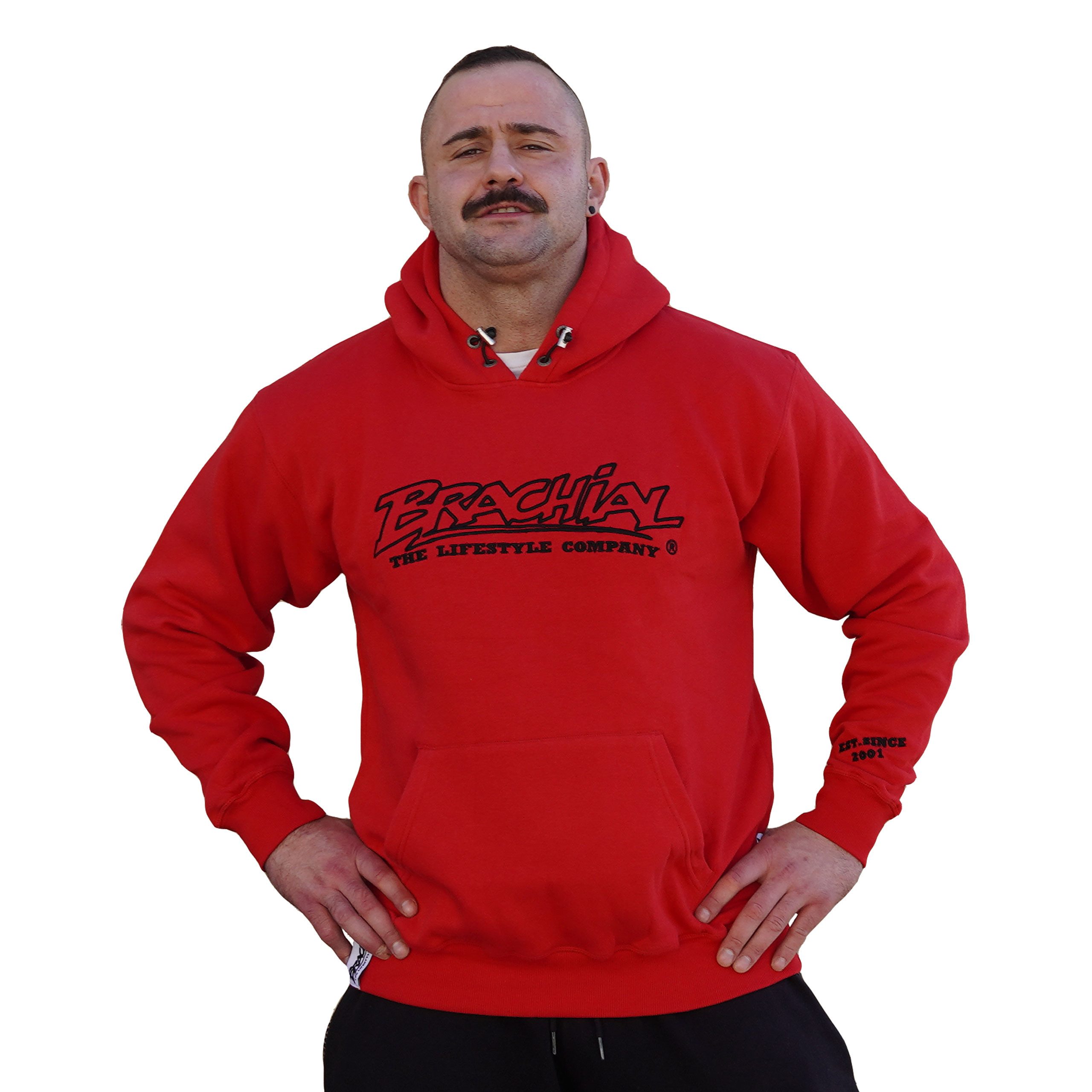 BRACHIAL THE LIFESTYLE COMPANY Kapuzensweatshirt Brachial Hoody "Gain" rot