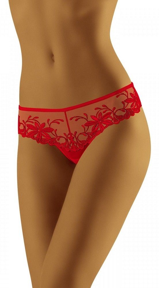 String Femme Wolbar WB28 - Dentelle Et Microfibre - Confortable Et Sexy - 83% Polyamide, 17% Élasthanne