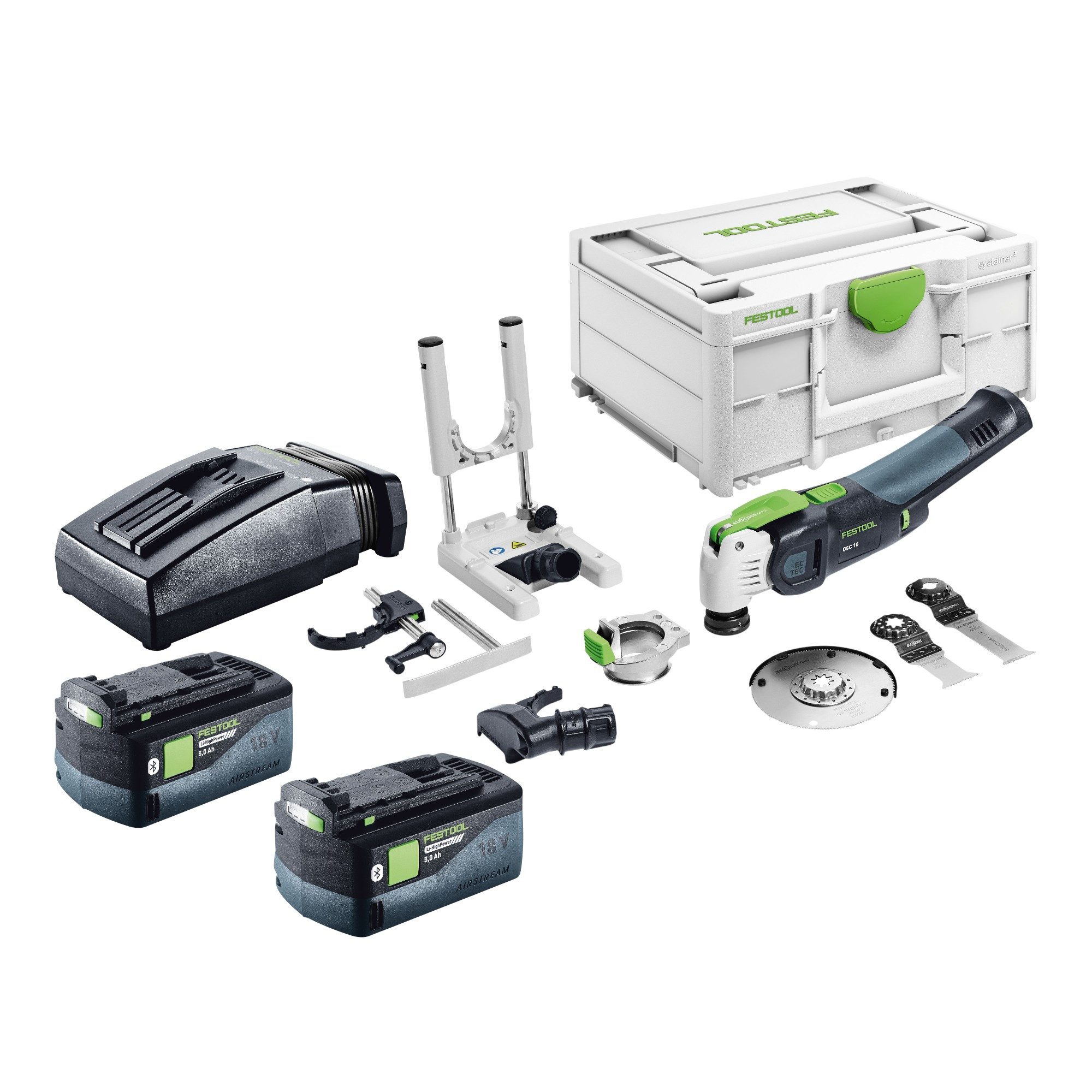 FESTOOL Akku-Multifunktionswerkzeug OSC 18 E-Basic-Set Akku Oszillierer 18 V Starlock Max Brushless