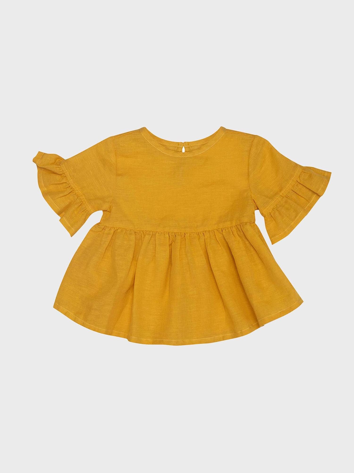 Kurzarmbluse Leichte Baby Sommerbluse, Hanf & Bio-Baumwolle