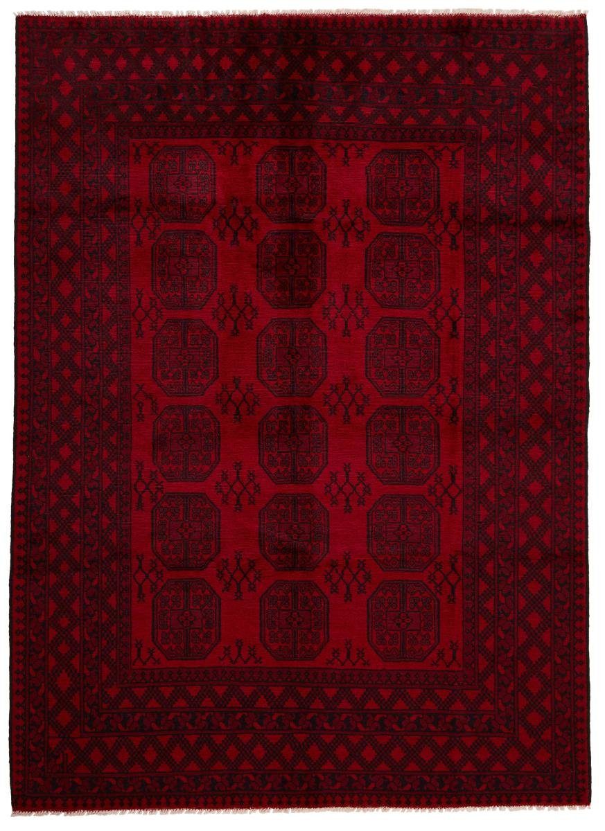 Orientteppich Afghan Akhche 204x288 Handgeknüpfter Orientteppich, Nain Trading, rechteckig, Höhe: 6 mm