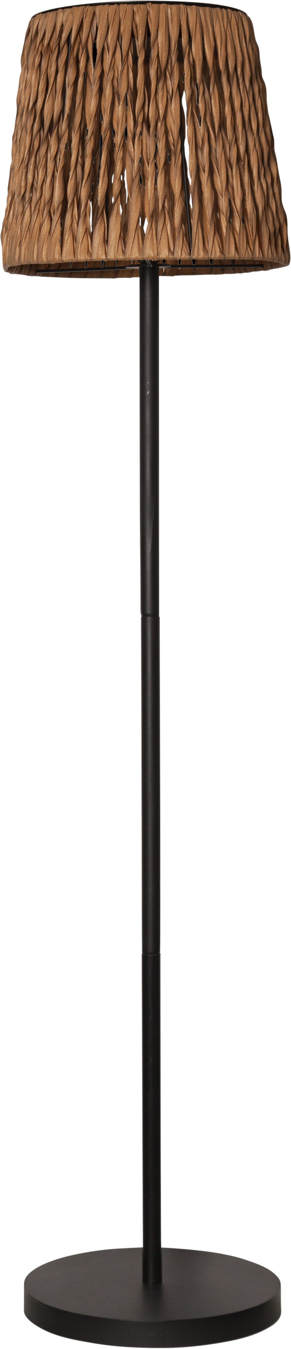 STAR TRADING LED Solarleuchte Solarlampe Cesta, Tageslichtsensor, LED fest integriert, Warmweiß, Dämmerungssensor, synthetische Rattan-Optik