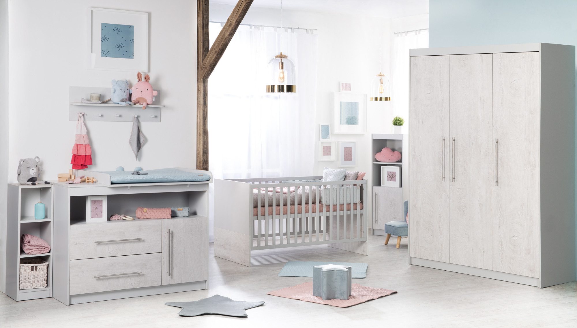 roba® Babyzimmer-Komplettset Maren 2, Gitterbett, Wickelkommode, günstig online kaufen