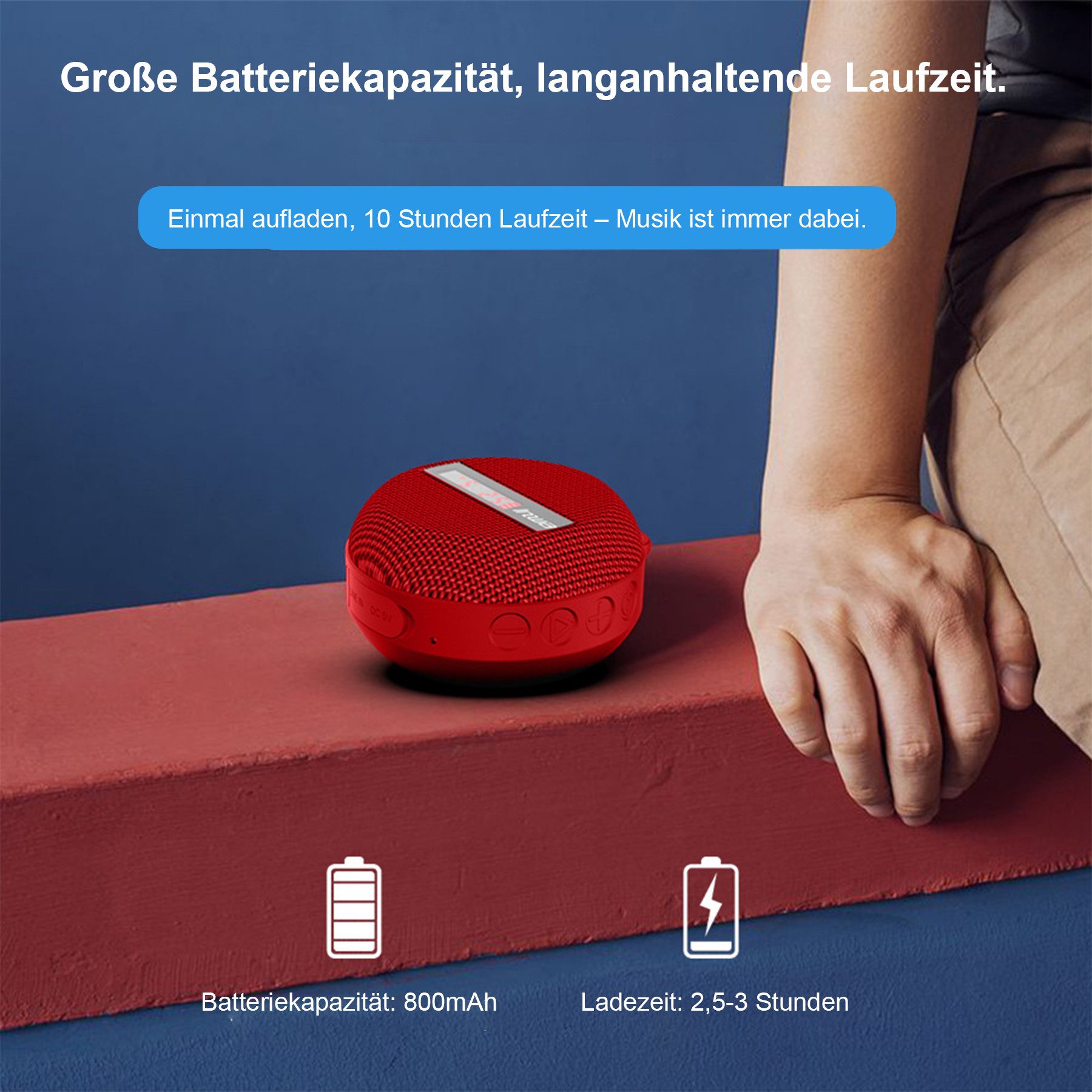Senmudi musikbox bluetooth,Lautsprecher,bluetooth box,bluetooth speaker Bluetooth-Lautsprecher Tragbarer,Drahtlose,für Radfahren Camping Wandern,Outdoor Wasserdicht (Netzwerkstandard, 5 W, Bluetooth Fahrrad Lautsprecher,IPX7 Ausgestattet Fahrradständer)