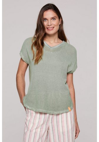  SOCCX V-Ausschnitt-Pullover su übersch...