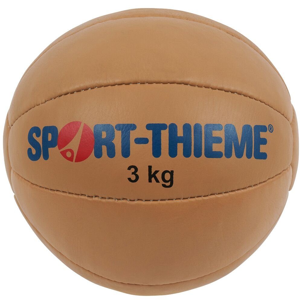 Sport-Thieme Medizinball Medizinball Tradition, Sehr widerstandsfähig, da überwiegend mit Kork gefüllt 3 kg, ø 28 cm