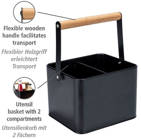 WENKO Organizer Modell Baco, robuster Tragekorb, ideal zur Aufbewahrung von Ketchup und Grillsaucen