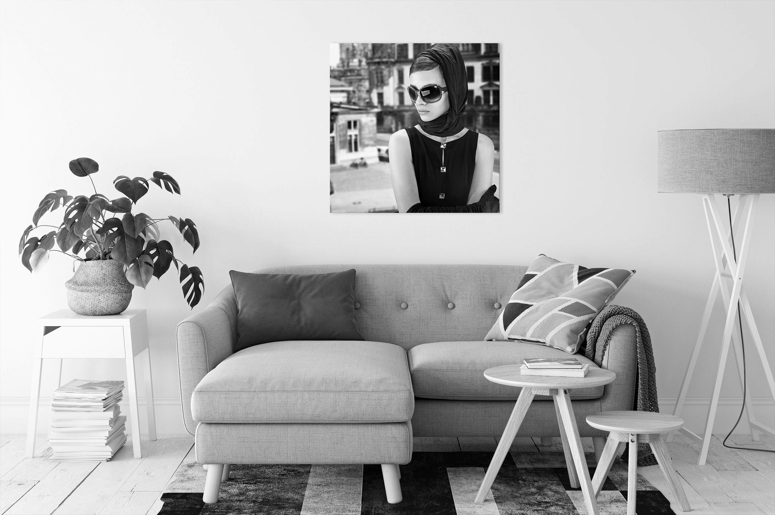 Pixxprint Leinwandbild Audrey in Paris, Audrey günstig online kaufen