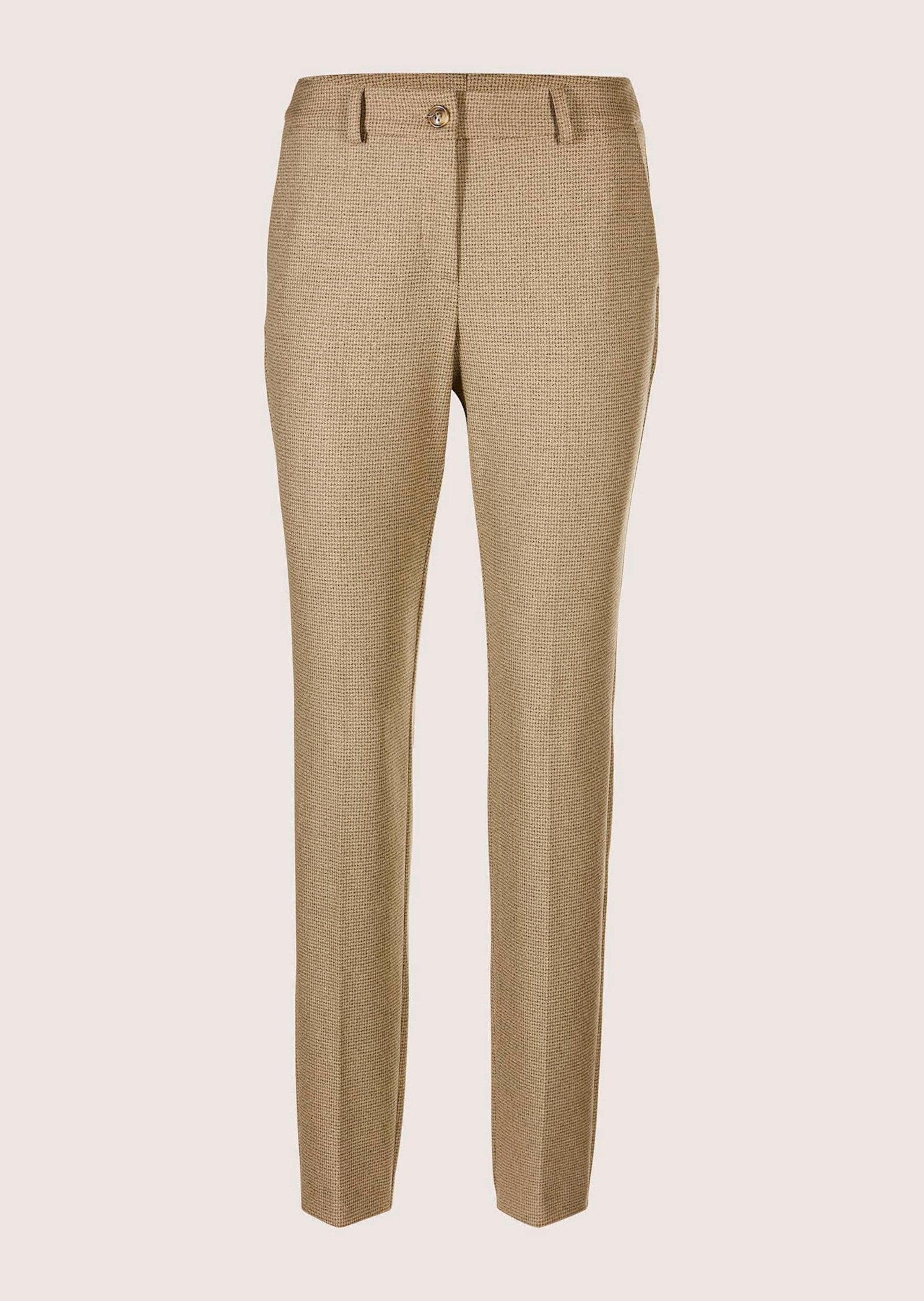 Stoffhose Mid Waist Chinohose mit Bügelfalten