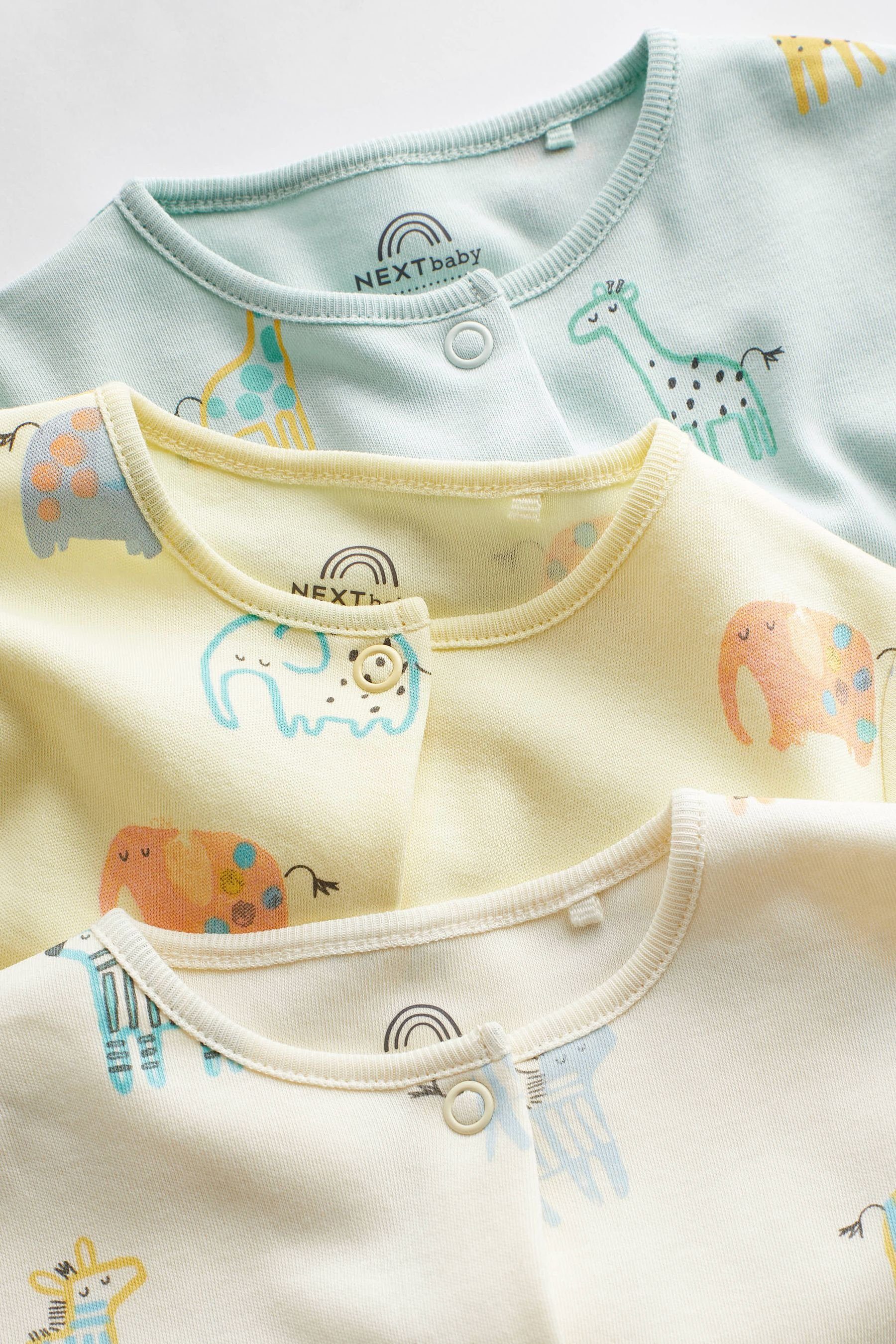 Next Schlafoverall 3er-Pack Babyschlafanzüge aus (3-tlg) Baumwolle