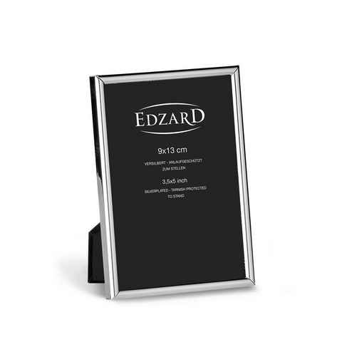 EDZARD Bilderrahmen Genua, edel versilbert und anlaufgeschützt, für 9x13 cm Foto