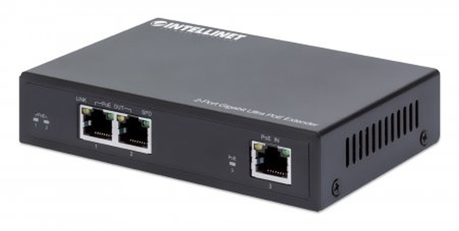 Intellinet 2-Port Gigabit Ultra PoE-Extender, Verlängert PoE-Reichweite um 100... Netzwerk-Switch