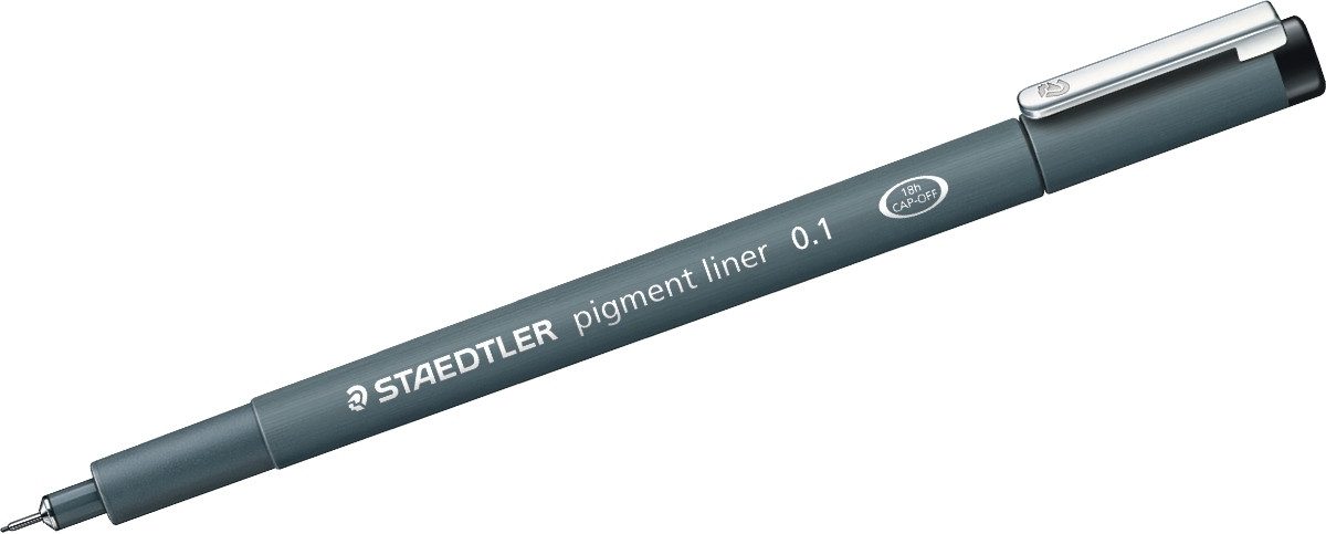 STAEDTLER Tintenfeinschreiber Pigment liner 0,1mm schwarz (10 Stück)