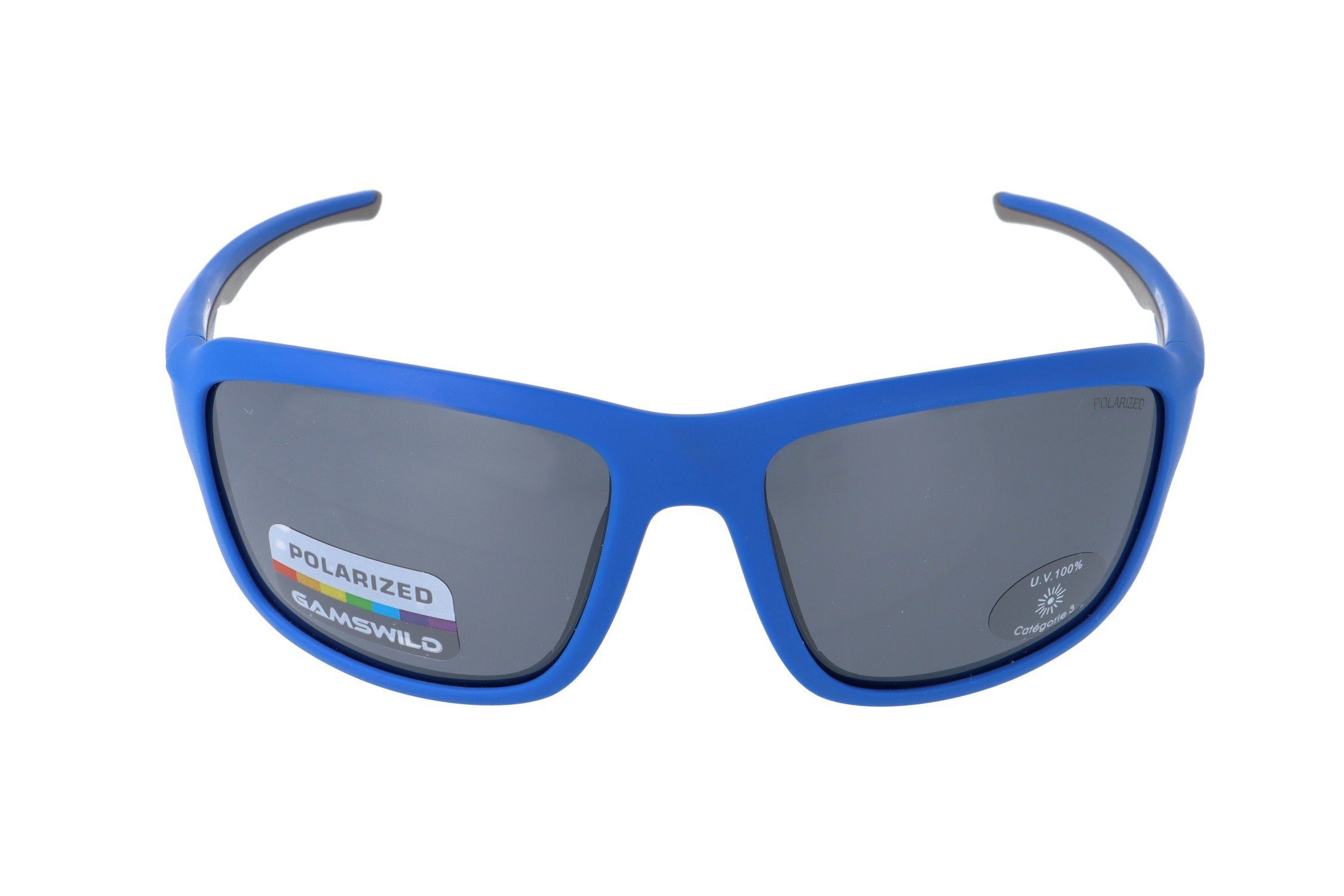 Sportbrille Sonnenbrille polarisiert Herren Fahrradbrille Damen & Unisex, Gamswild TR90 WS7536 Skibrille blau-grau
